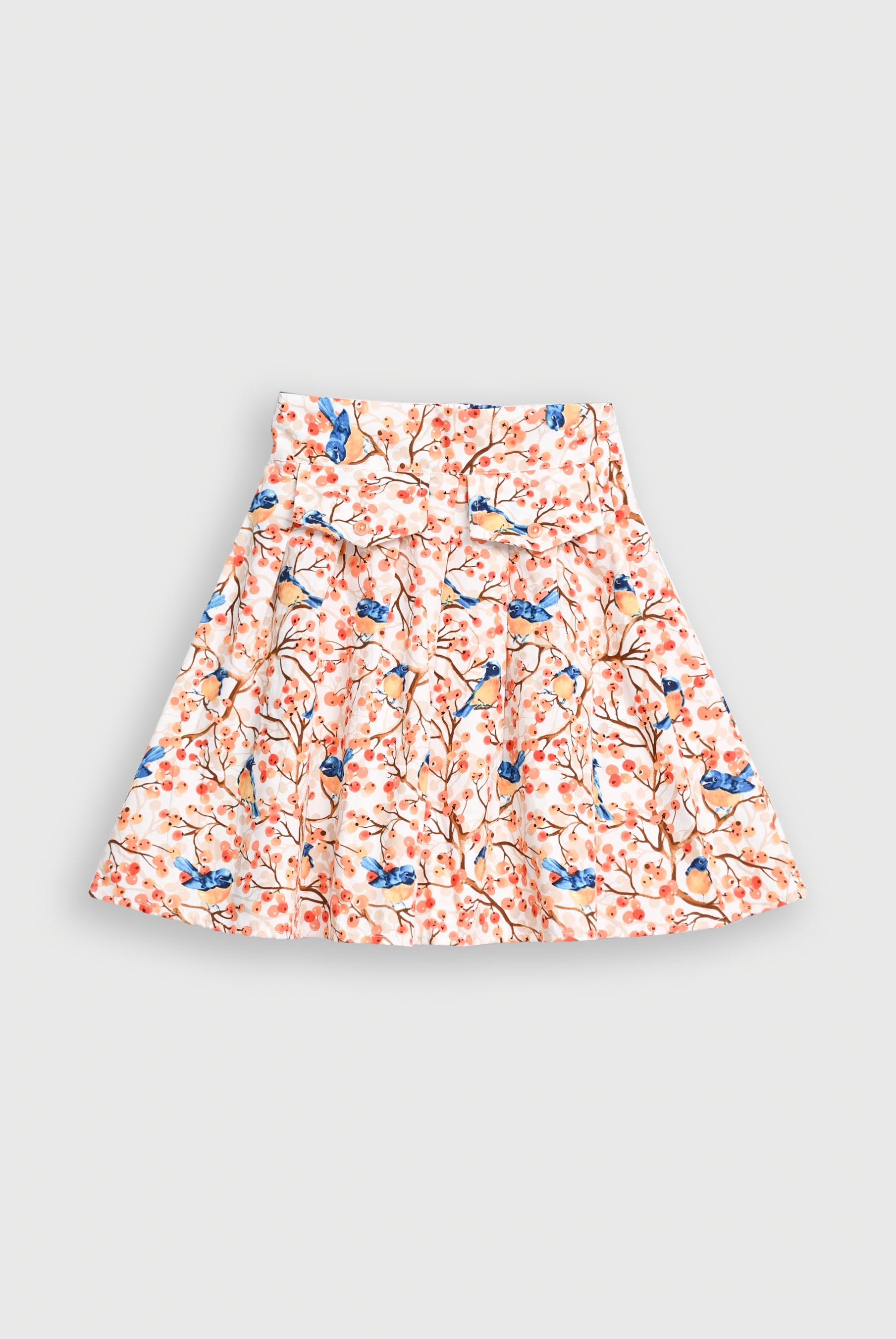 ORANGE BERRY BLOOM SKIRT SET Reality