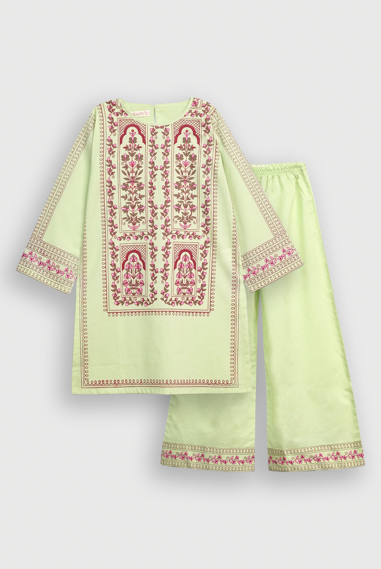 PARROT BLOCK PRINTED SUIT Reality