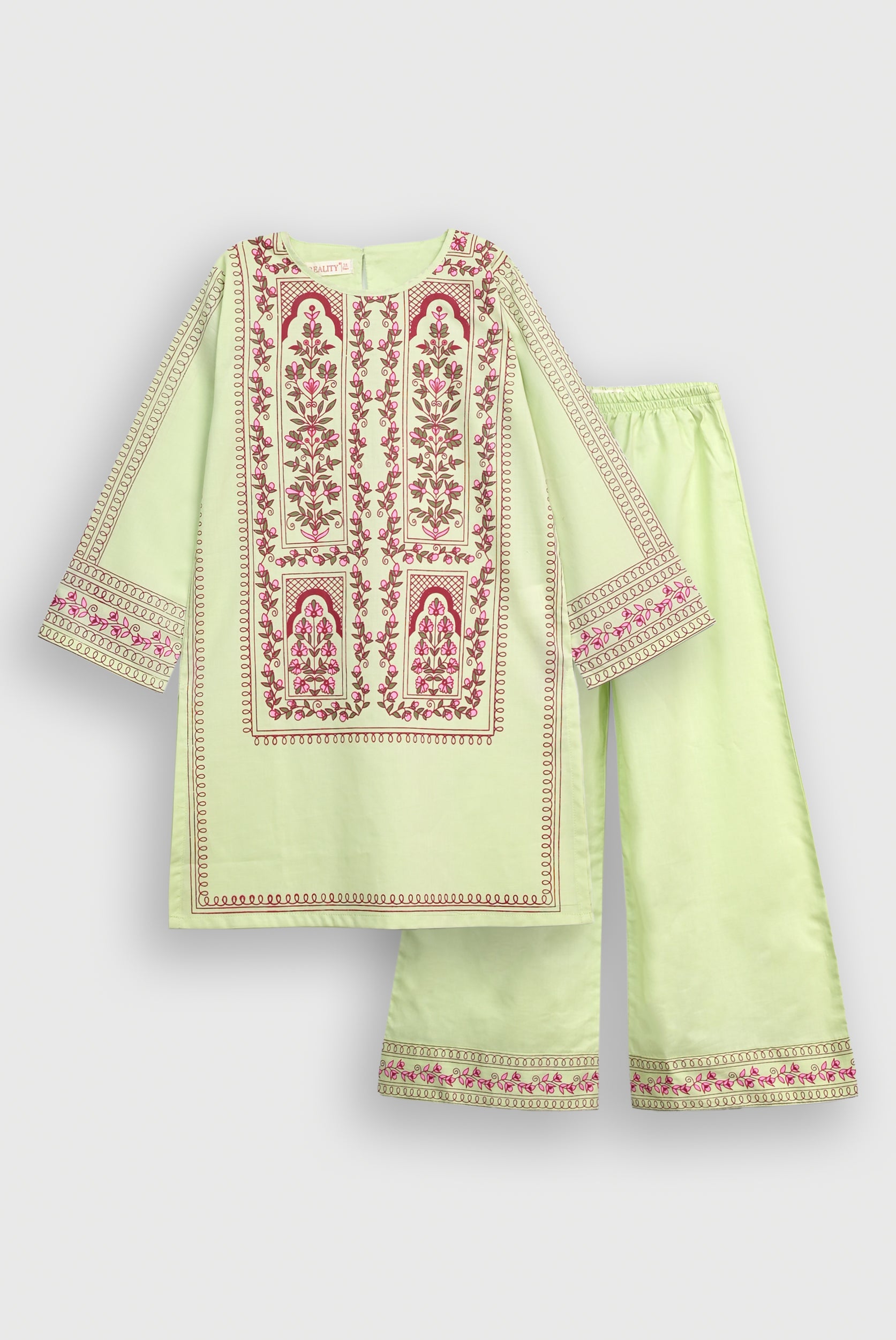 PARROT BLOCK PRINTED SUIT Reality