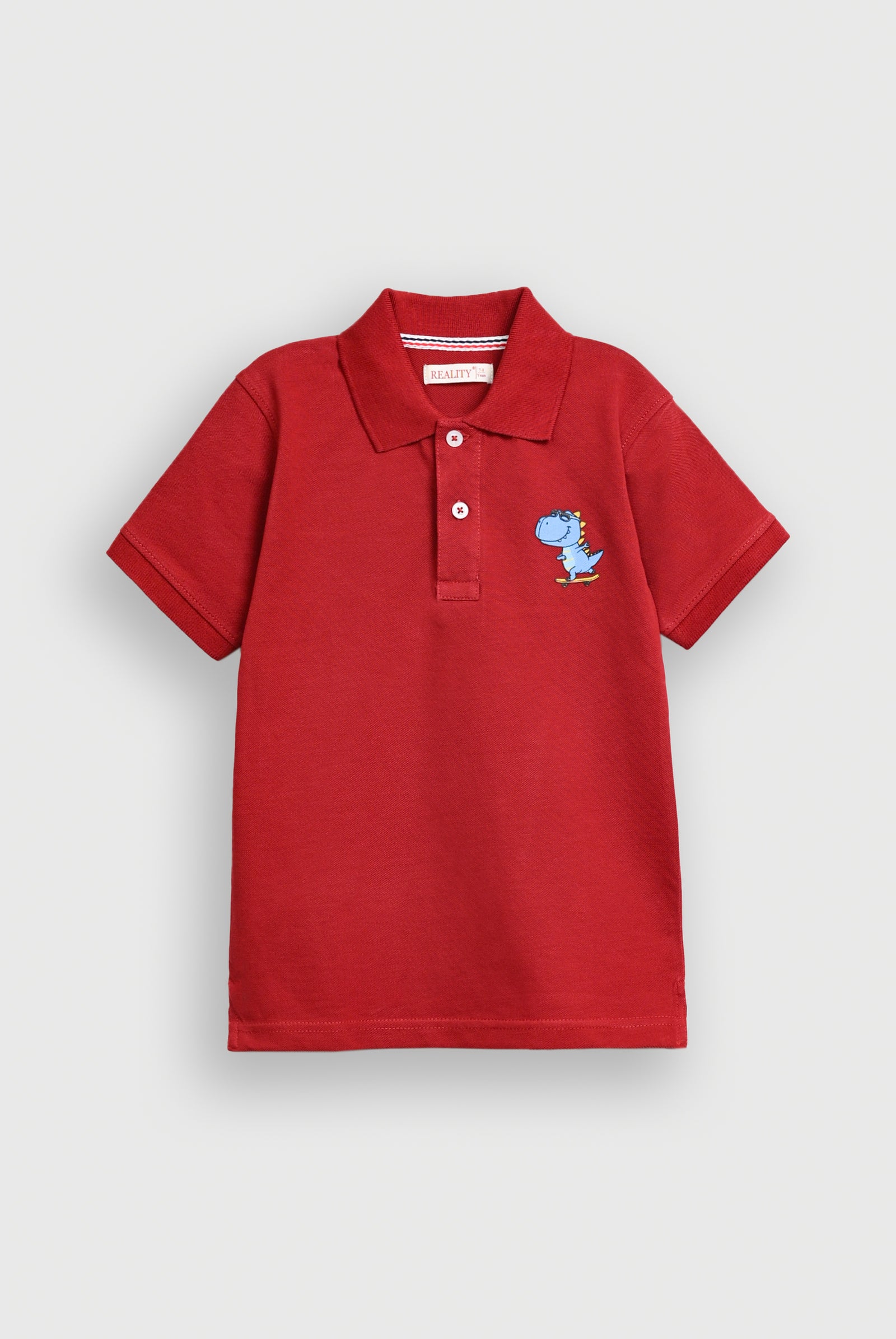 DINO PRINTED RED POLO Reality