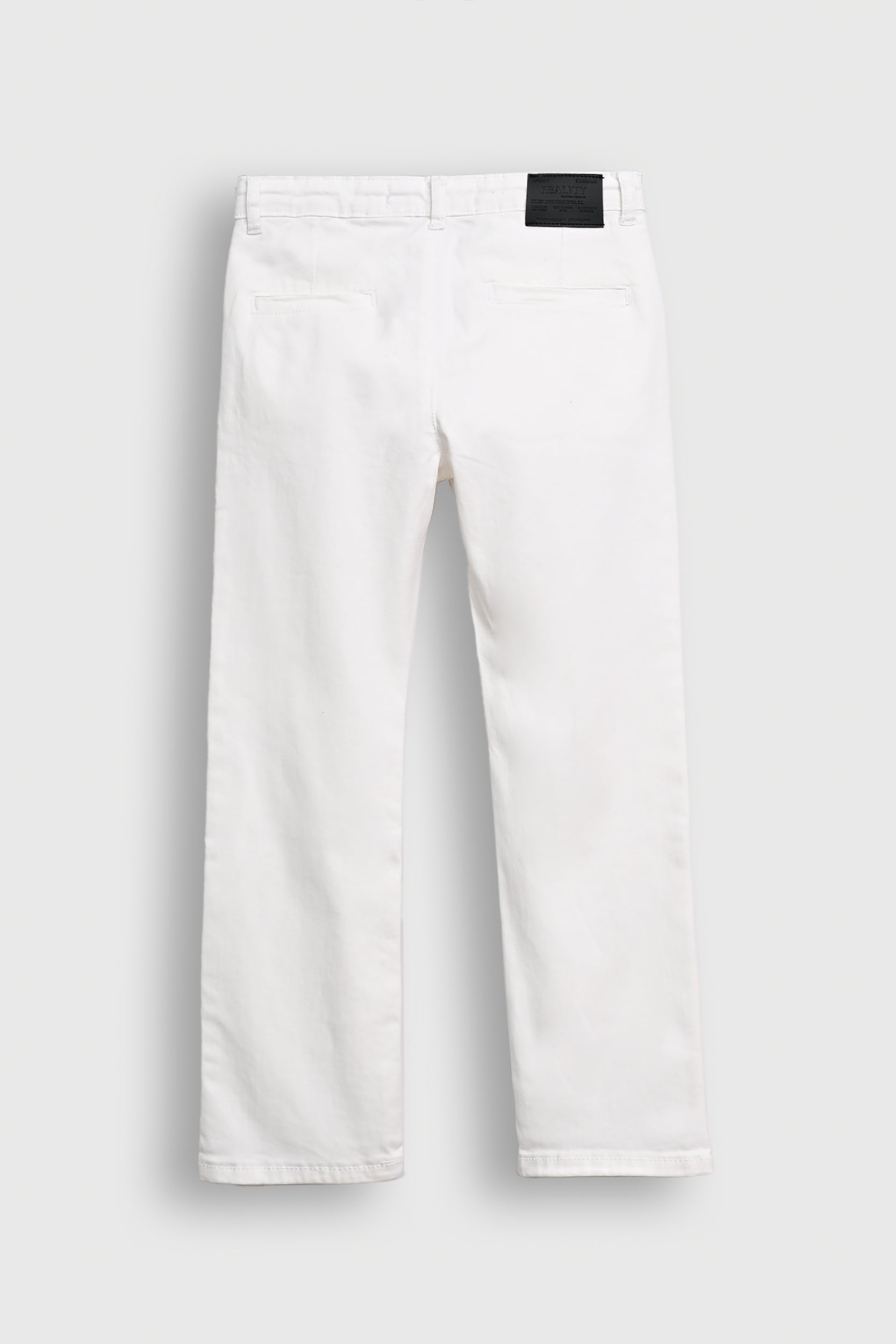 BOYS WHITE REGULAR FIT CHINOS PANT Reality