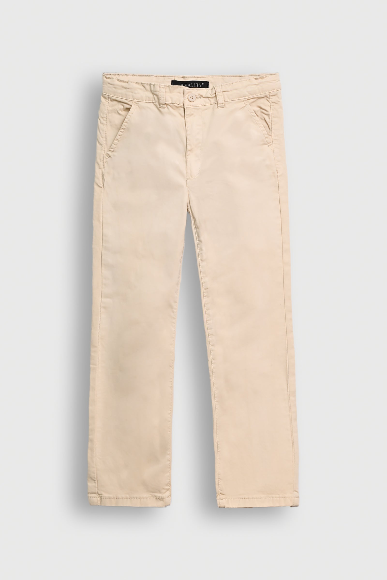 BOYS BROWN REGULAR FIT CHINOS PANT Reality