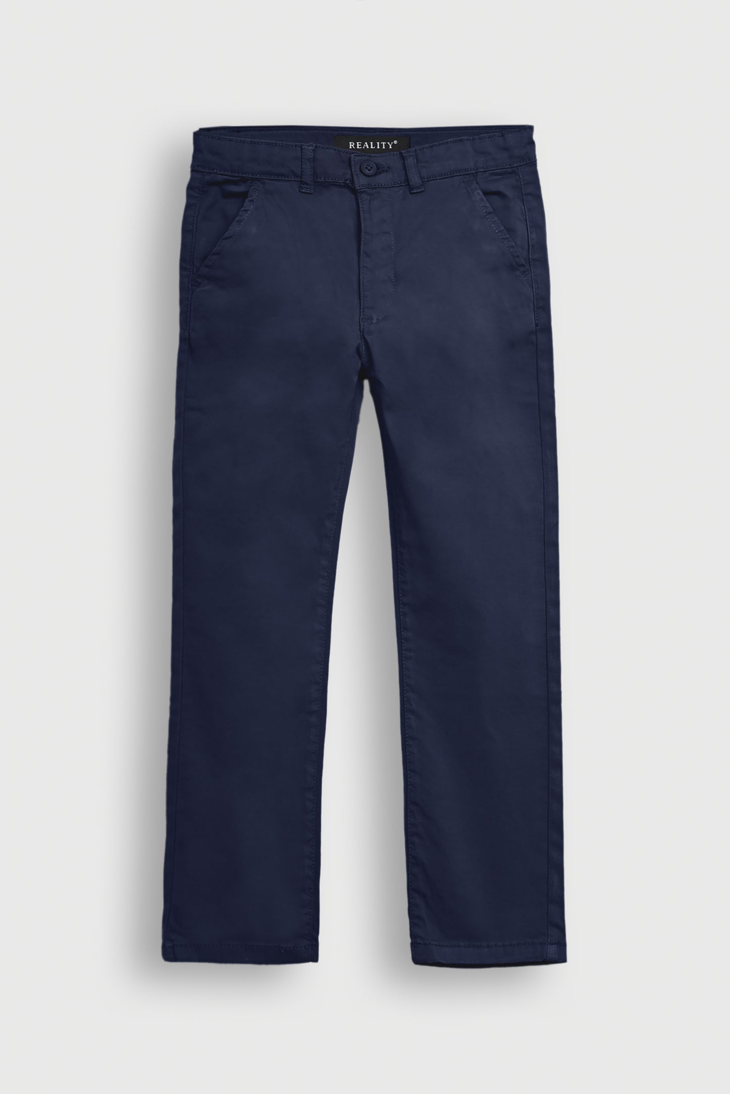 BOYS NAVY REGULAR FIT CHINOS PANT Reality