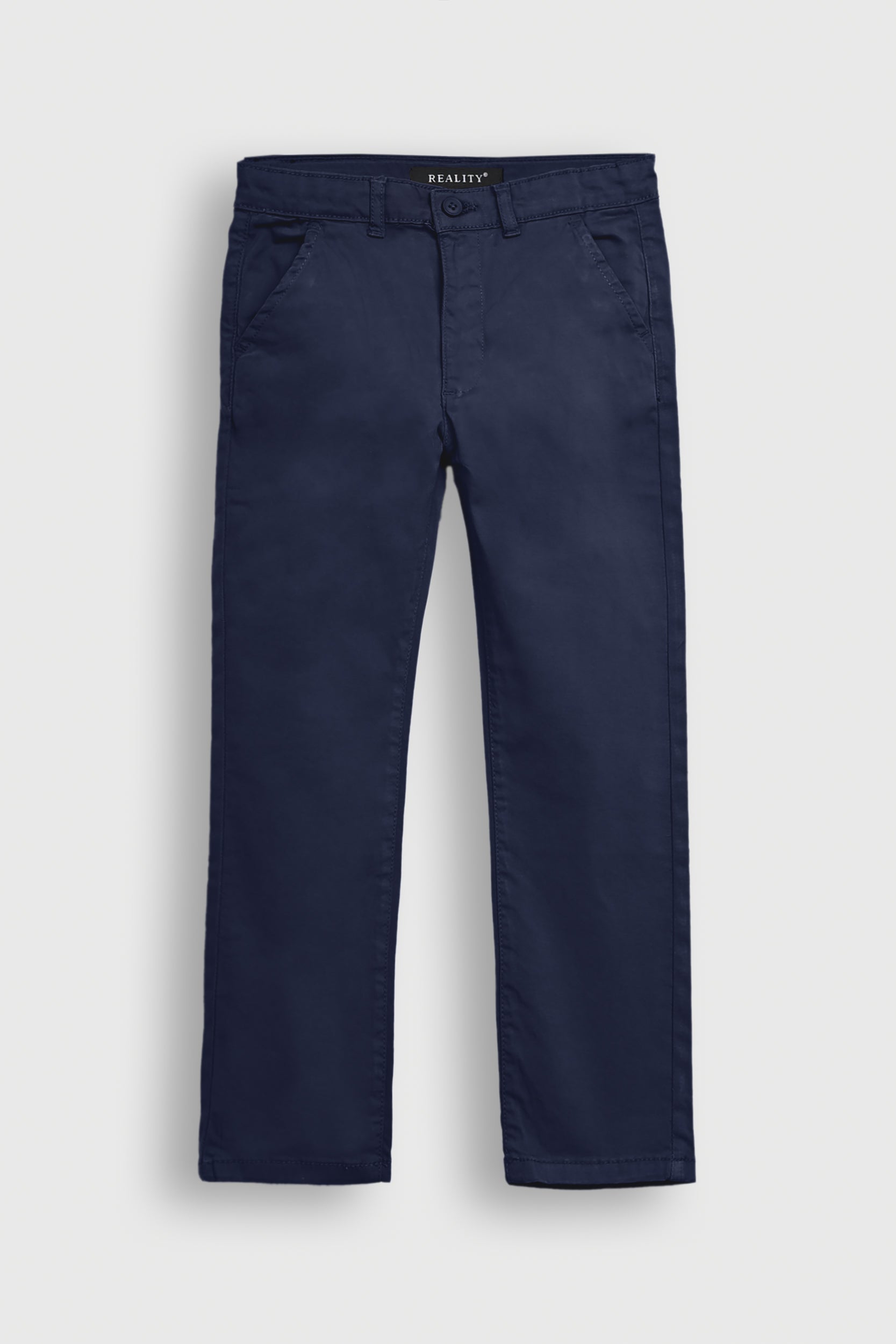 BOYS NAVY REGULAR FIT CHINOS PANT Reality