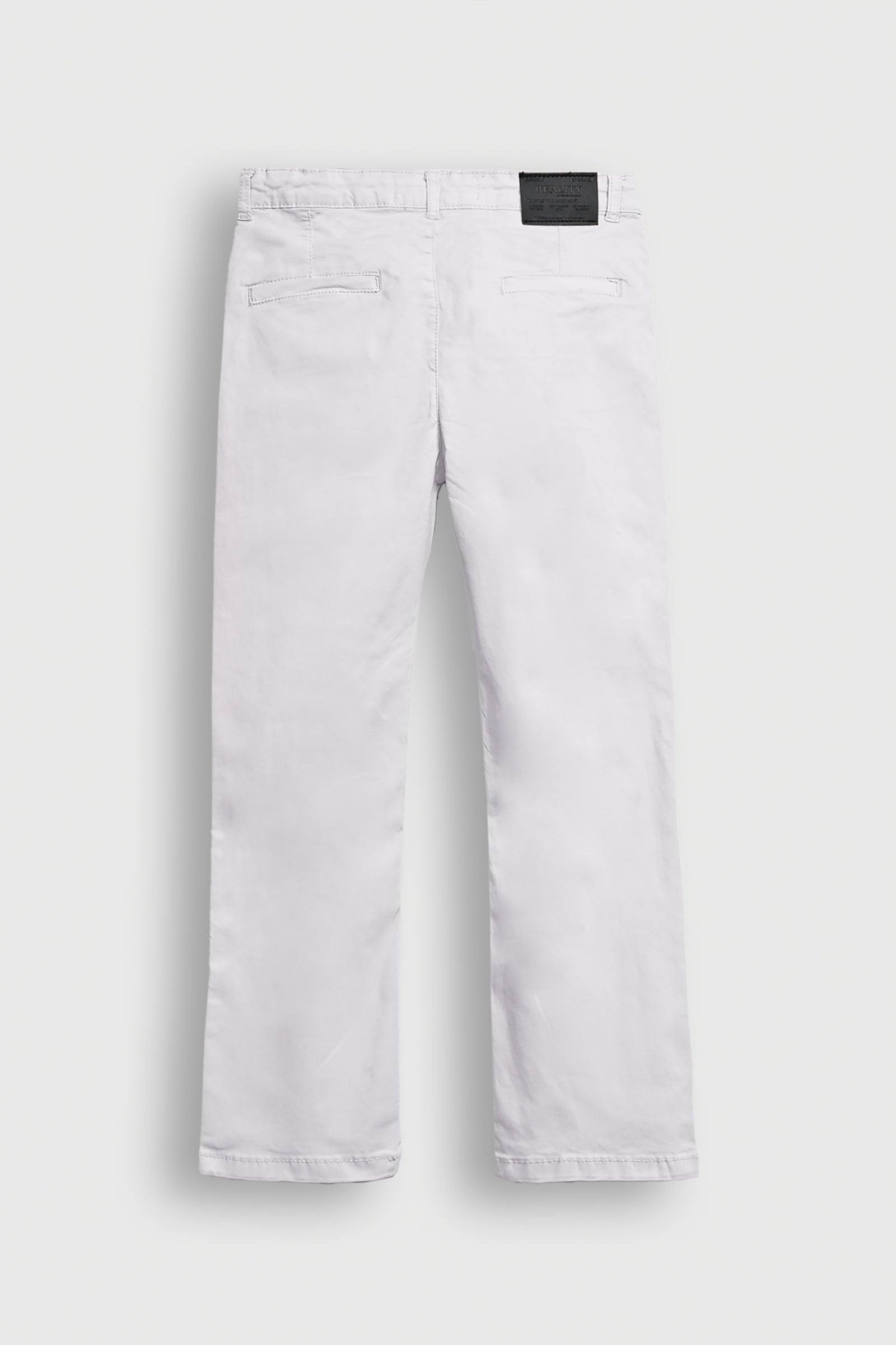 BOYS LIGHT GRAY REGULAR FIT CHINOS PANT Reality