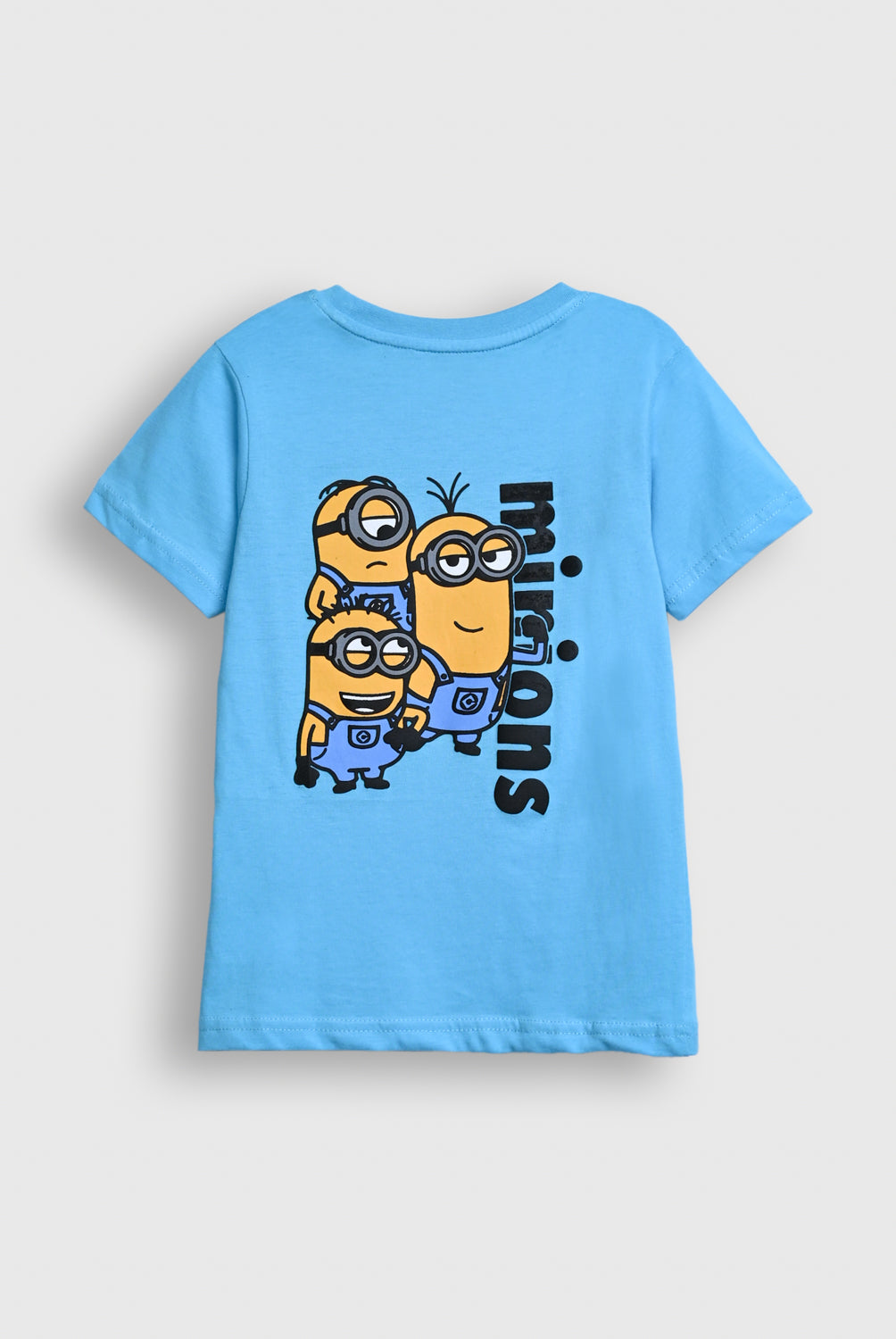 Boys Light Blue Minions T-Shirt – Playful Cartoon Print Design Reality