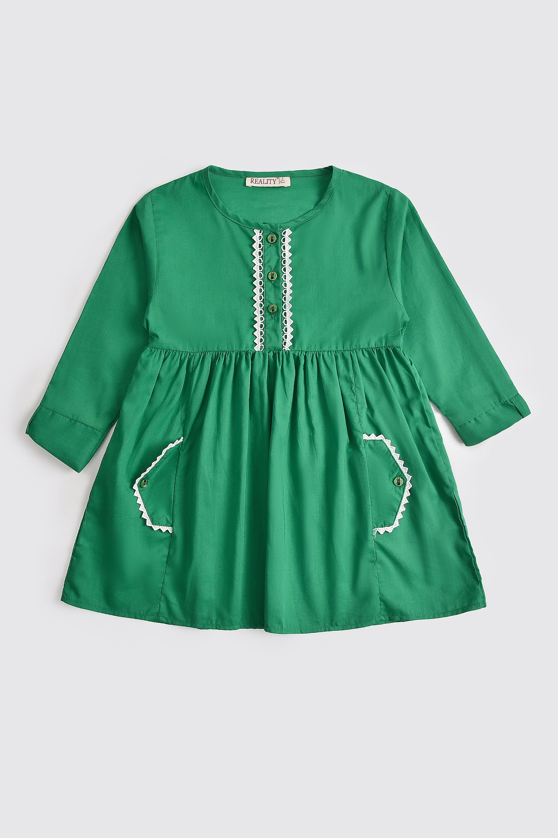 Green Gleam Lace Top Reality