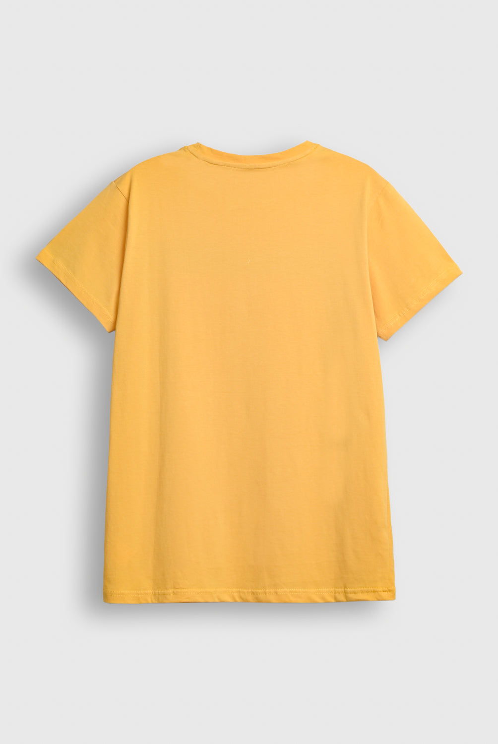 Men Yellow Motivational T-Shirt – 'No Excuses. Just Results' Slogan Print Reality