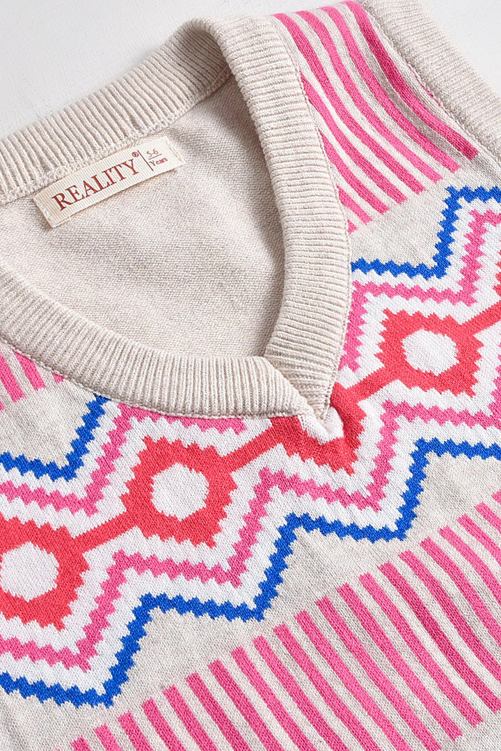 Argyle Printed Sweater - Reality