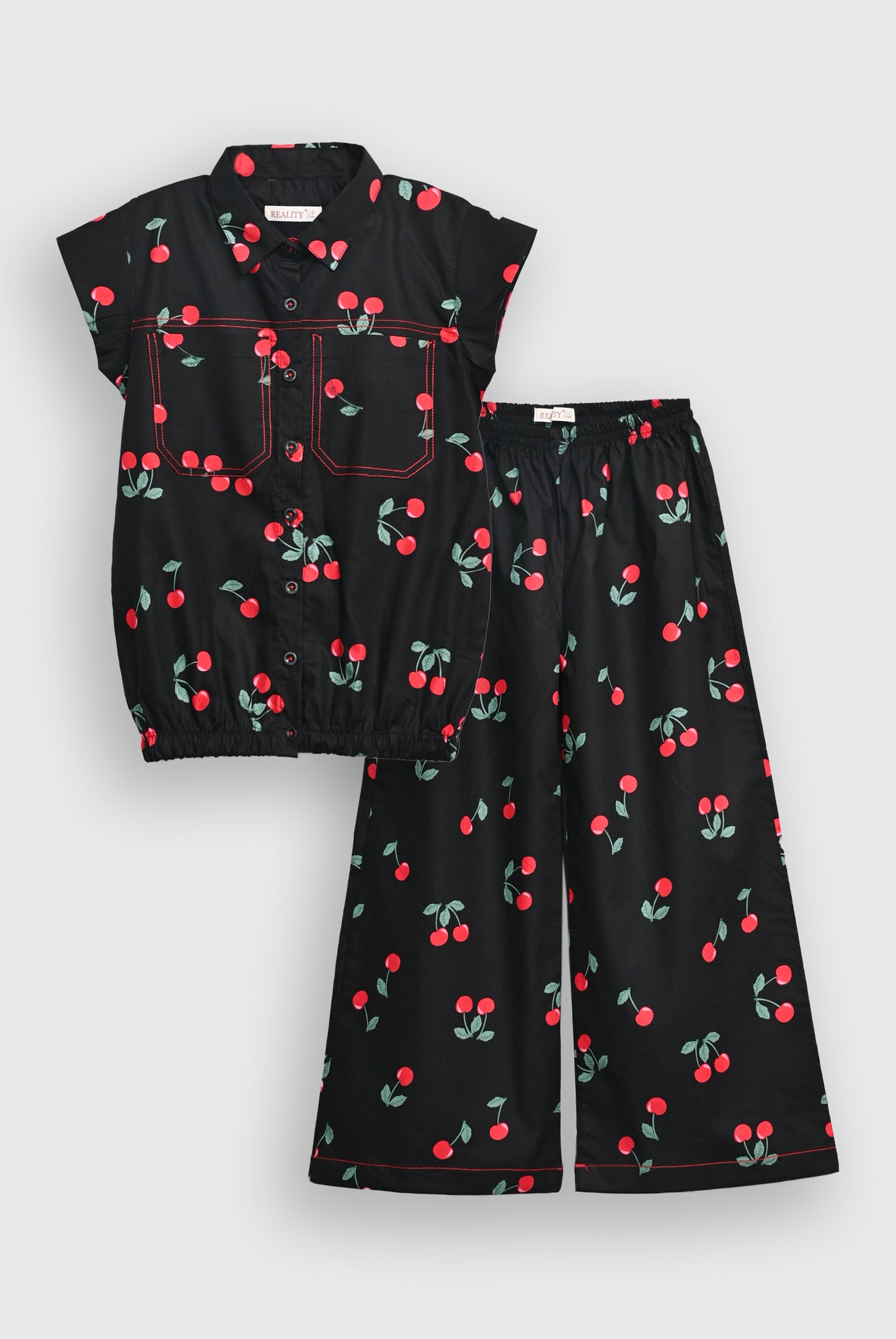 CHERRY MUSE BLACK CO-ORD SET
