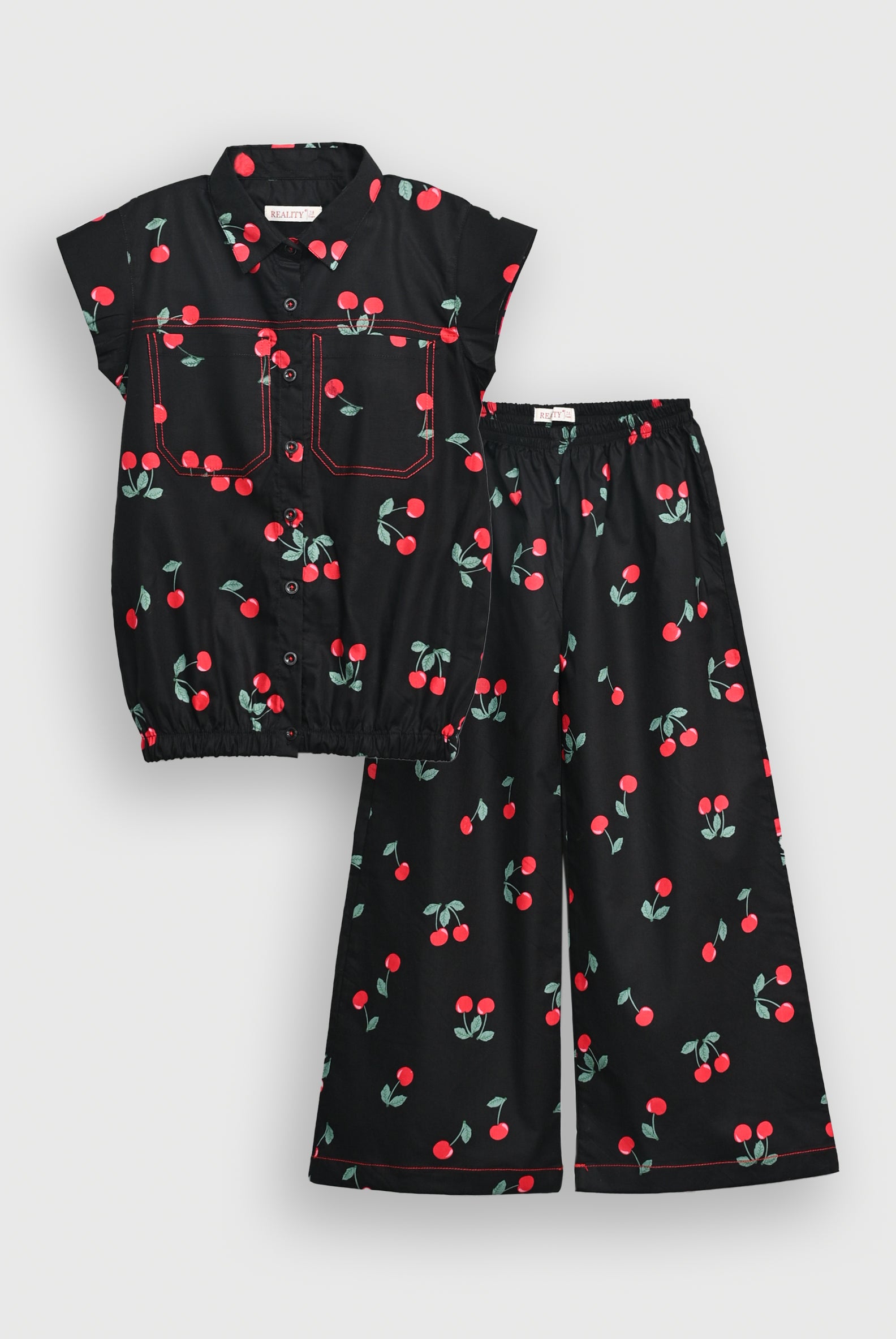 CHERRY MUSE BLACK CO-ORD SET