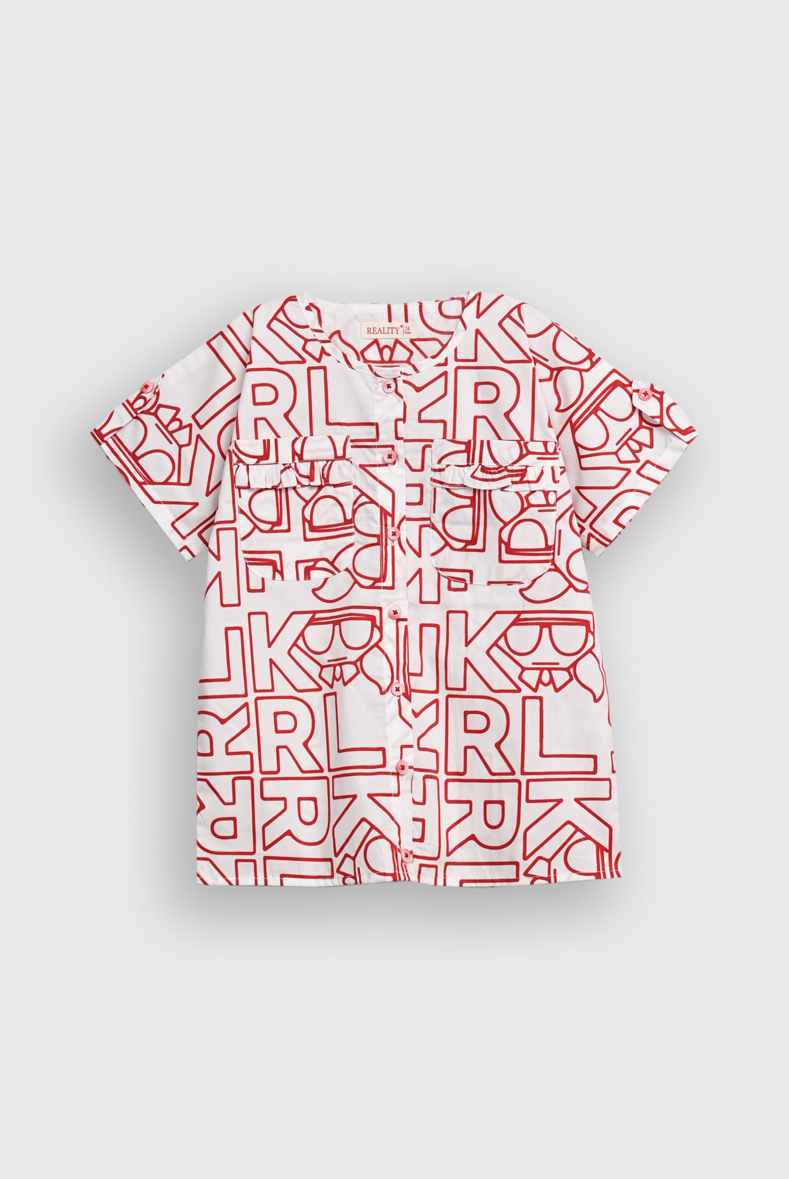 SCAR LET SCRIPT RED CO-ORD SET