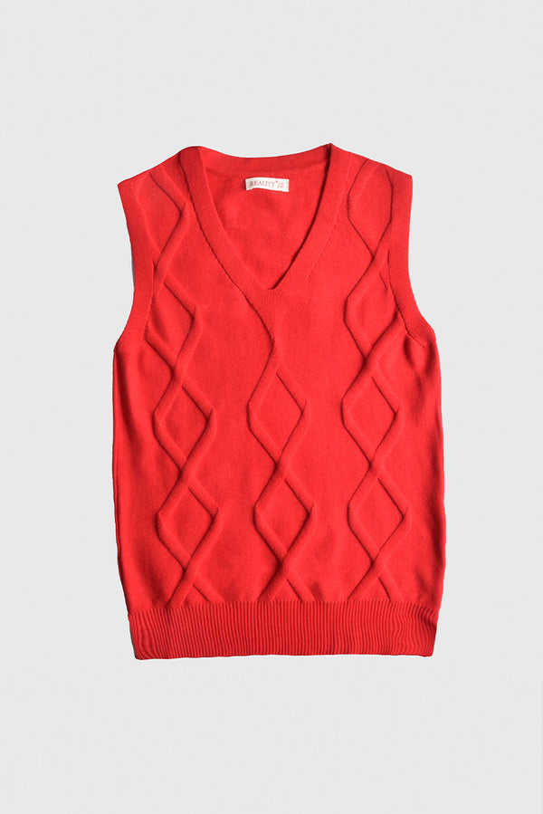 Neck Argyle  Sweater