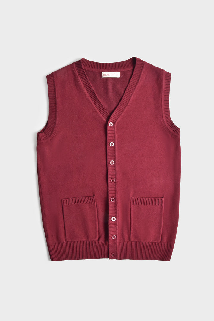 Sleeveless Cardigan Sweater Reality