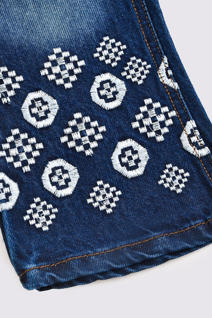 Embroidered Flapper Denim Reality