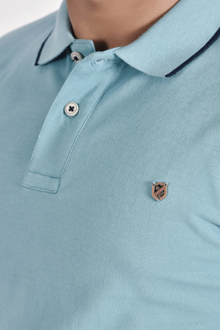 Aqua Cotton Polo Shirt Reality