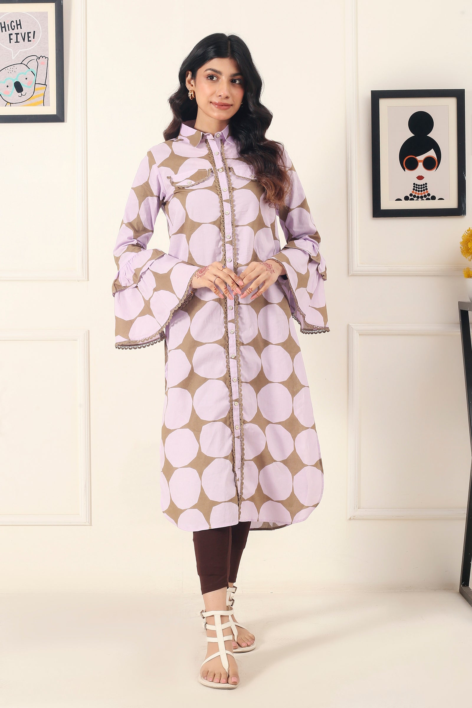 Purple Patchwork Blouse Top Reality