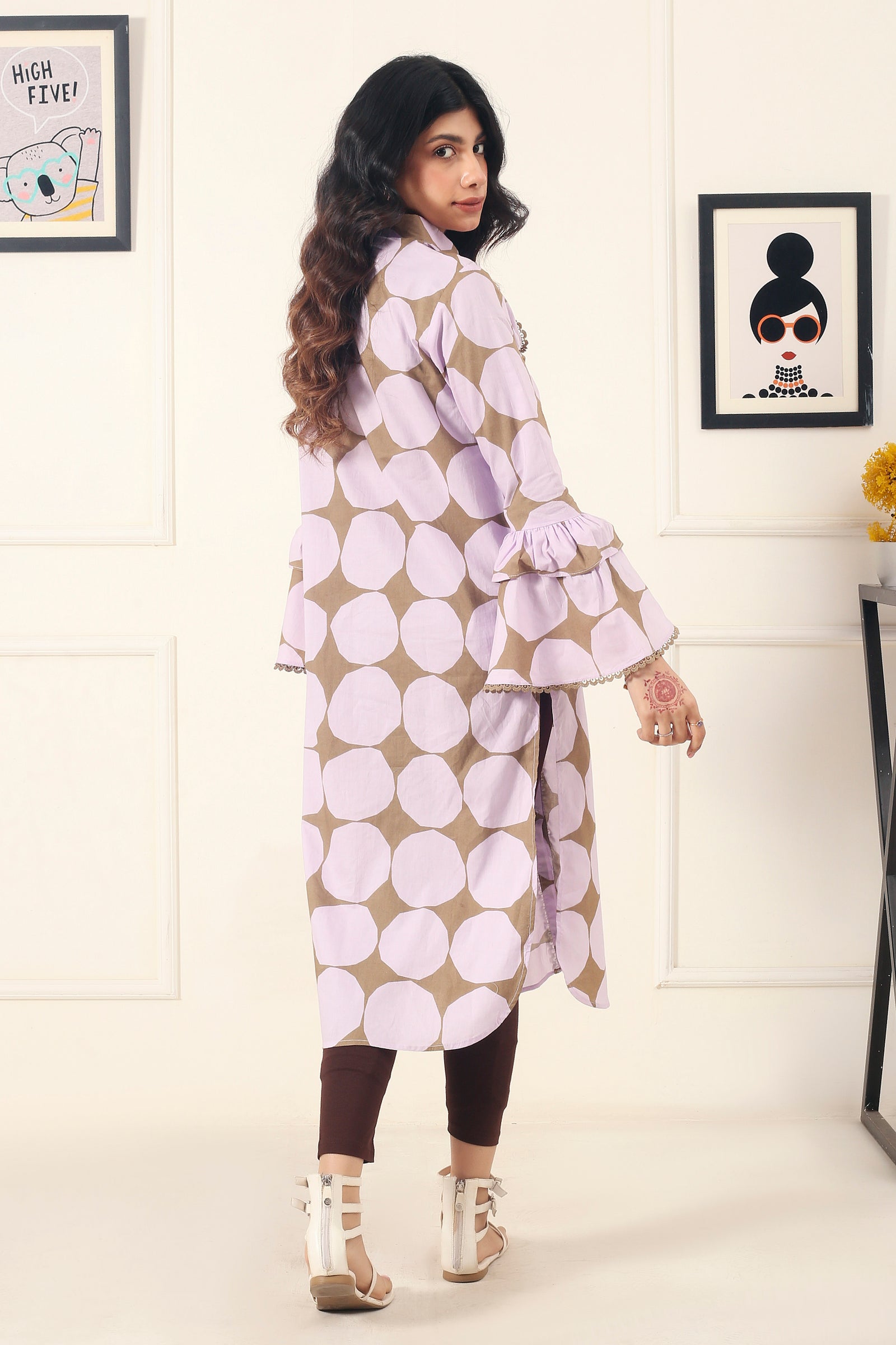 Purple Patchwork Blouse Top Reality