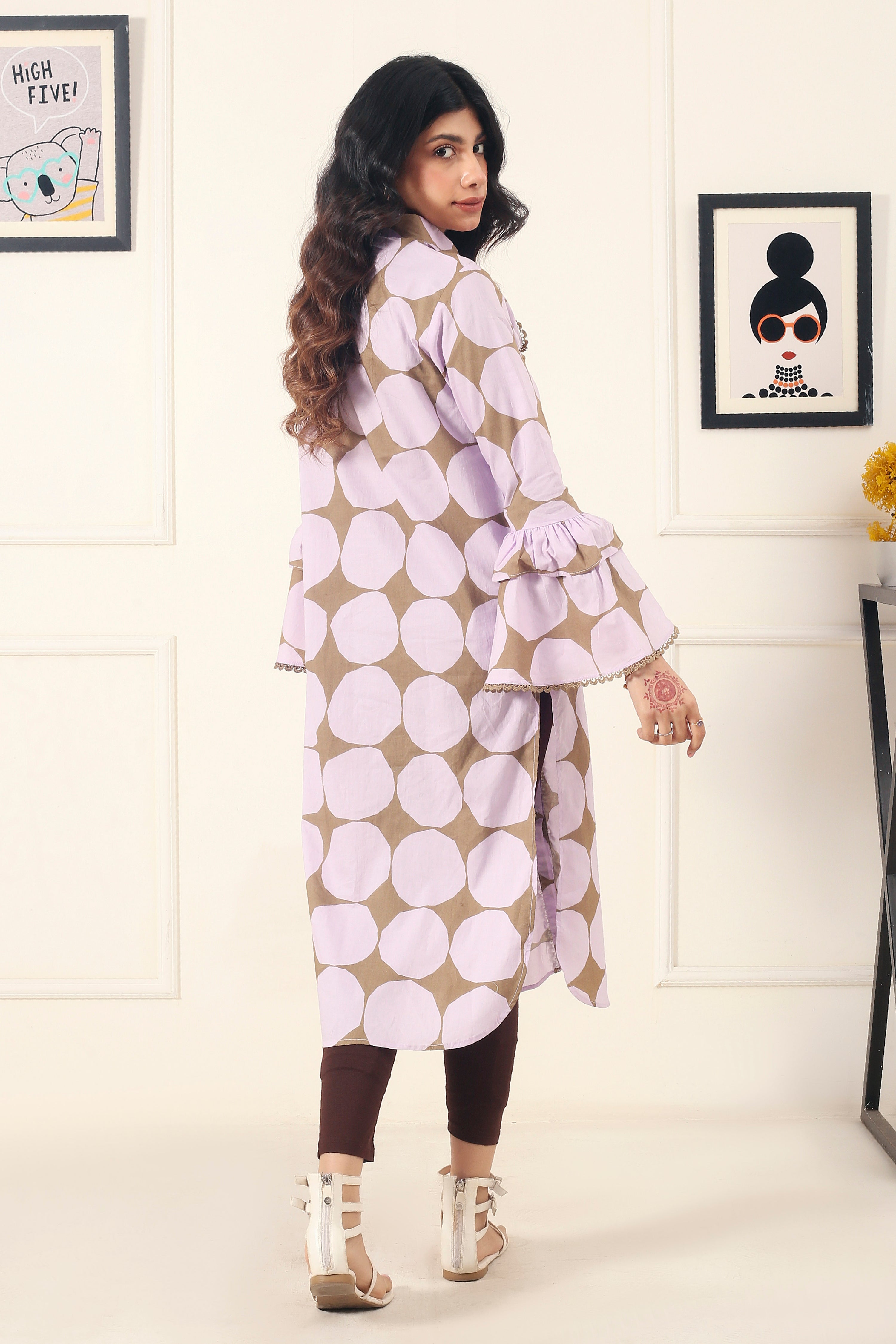 Purple Patchwork Blouse Top Reality