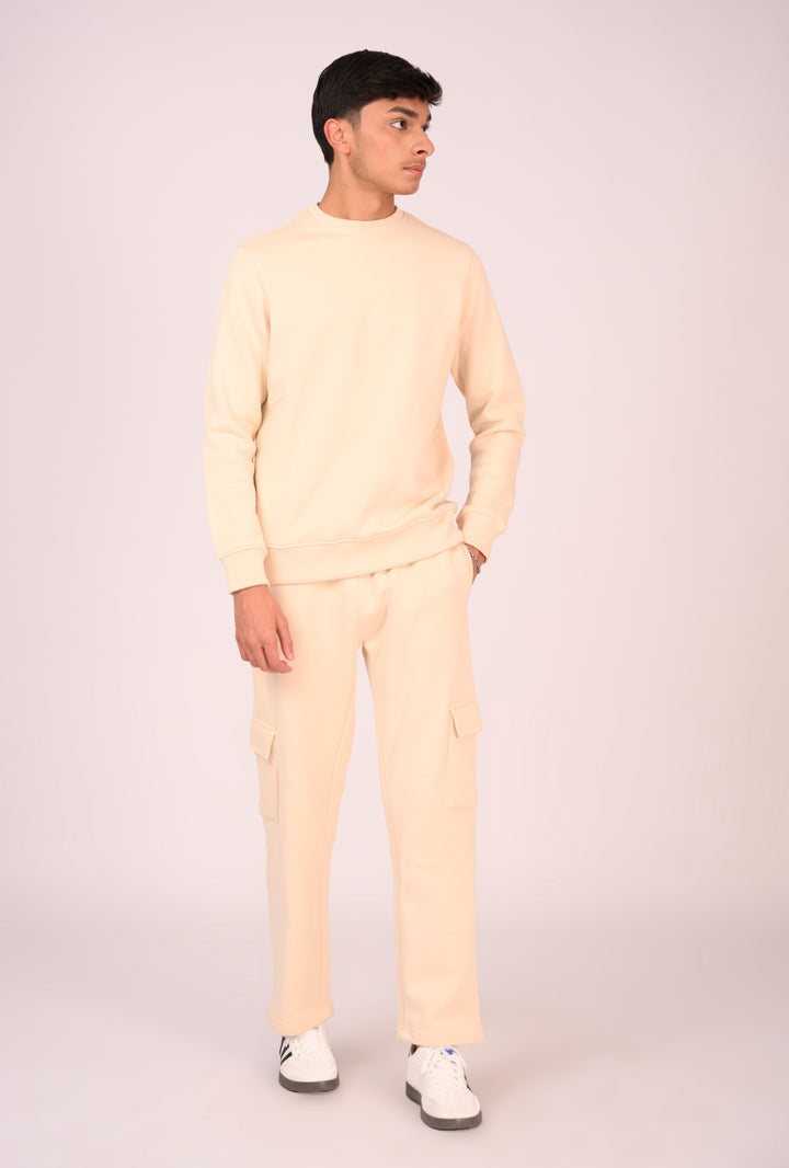 Elevated Cream Cargo Trousers Reality