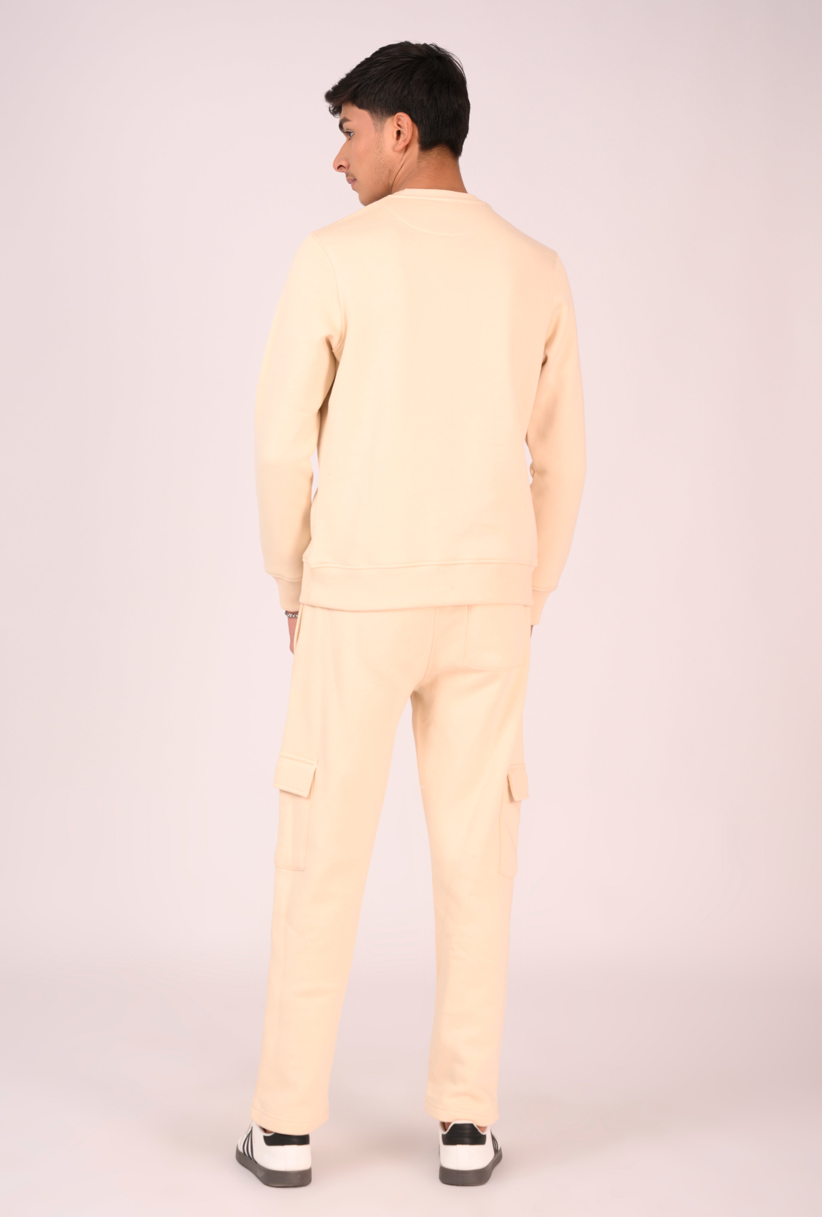 Elevated Cream Cargo Trousers Reality