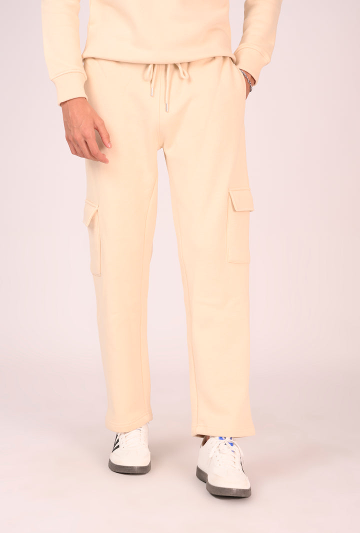 Elevated Cream Cargo Trousers Reality