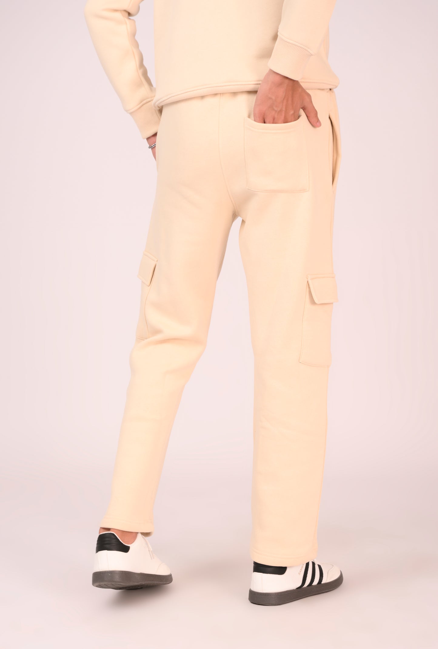 Elevated Cream Cargo Trousers Reality