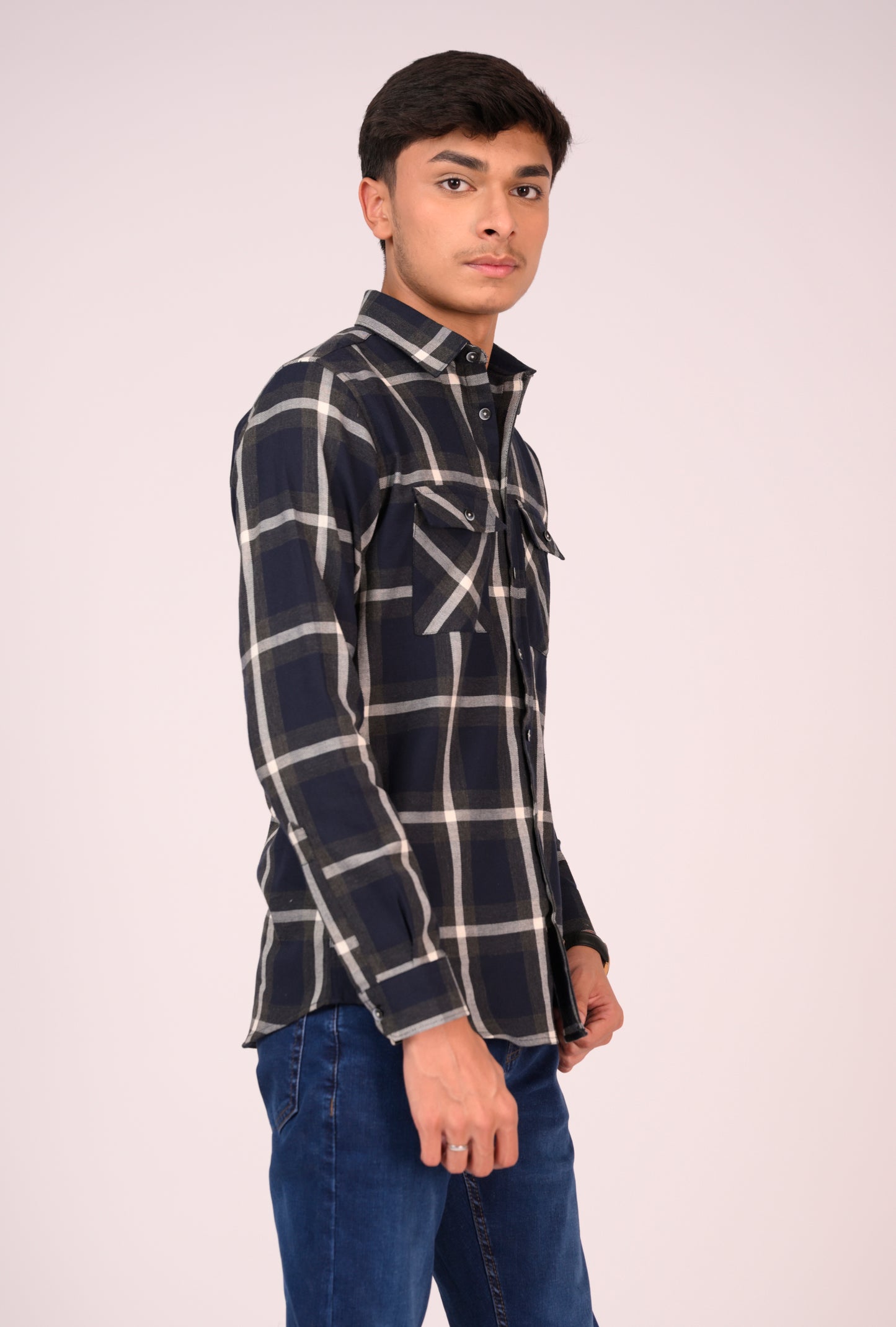 Crosshatch Plaid Casual Button-Up Reality
