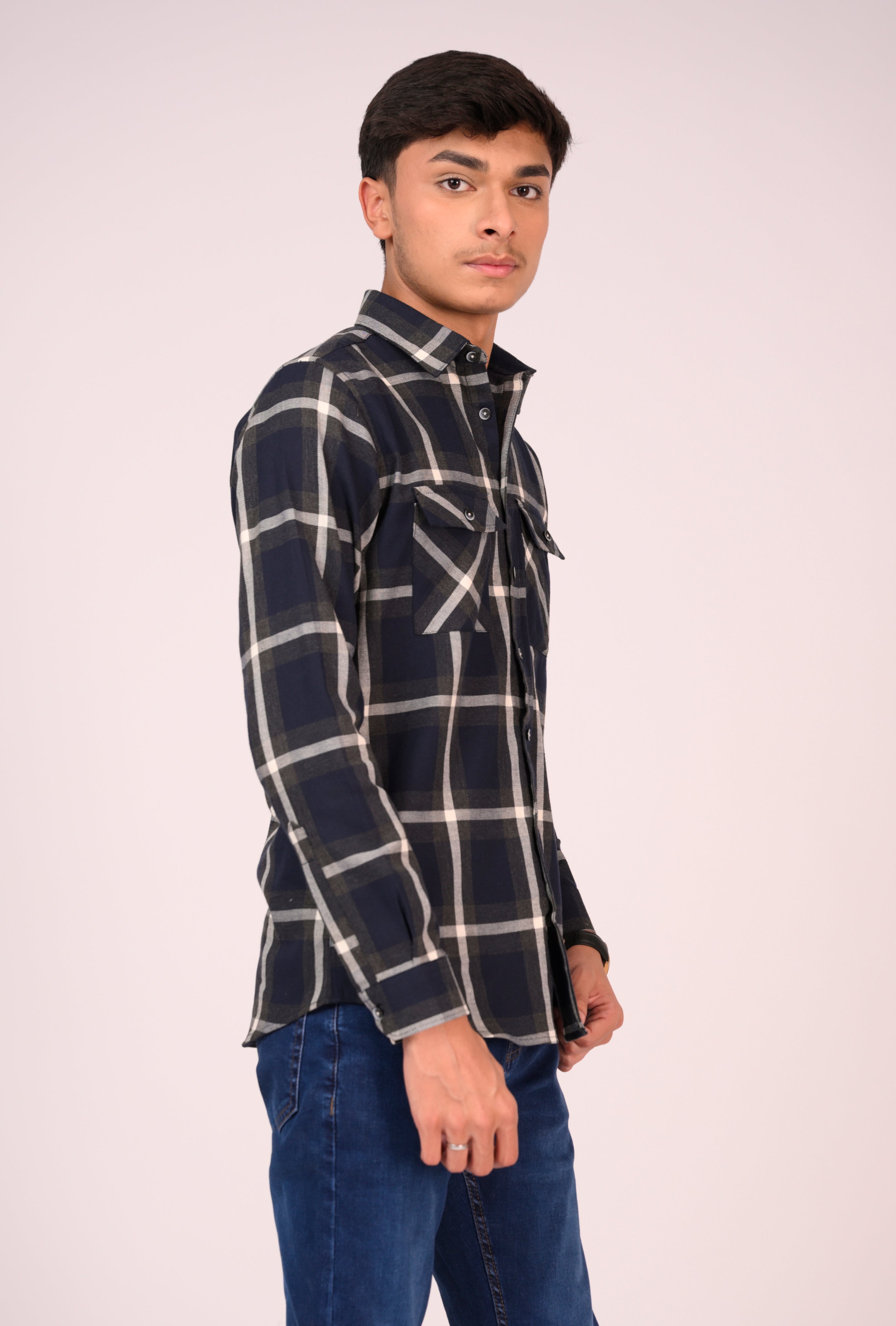 Crosshatch Plaid Casual Button-Up Reality