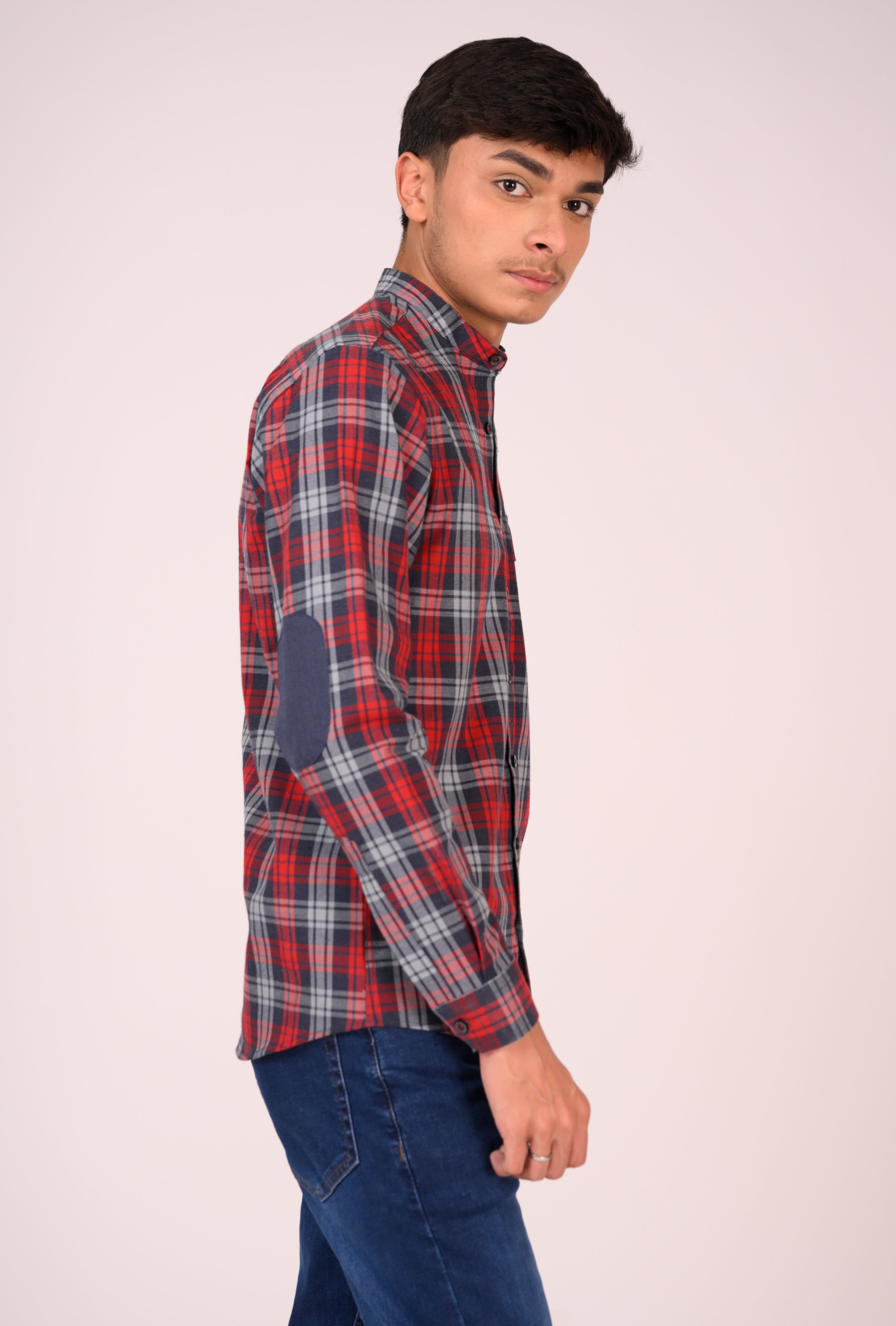 Red & Grey Tartan Casual Shirt Reality