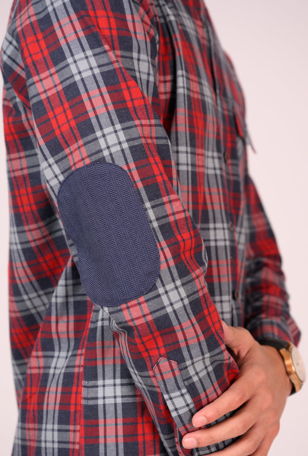Red & Grey Tartan Casual Shirt Reality