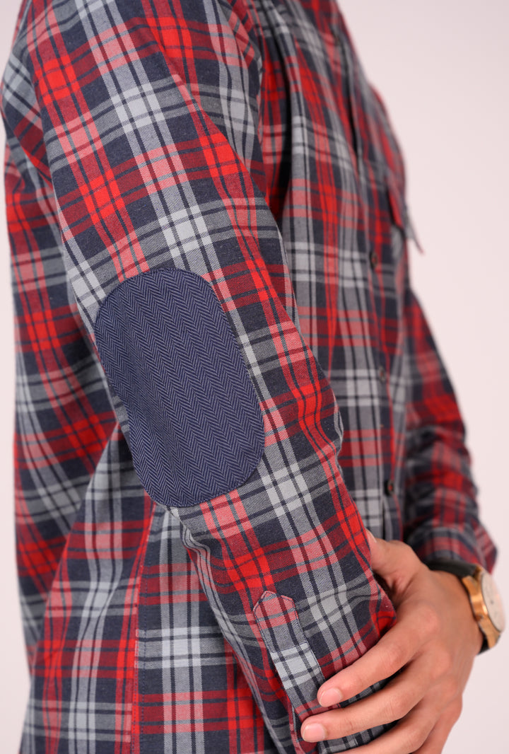 Red & Grey Tartan Casual Shirt Reality