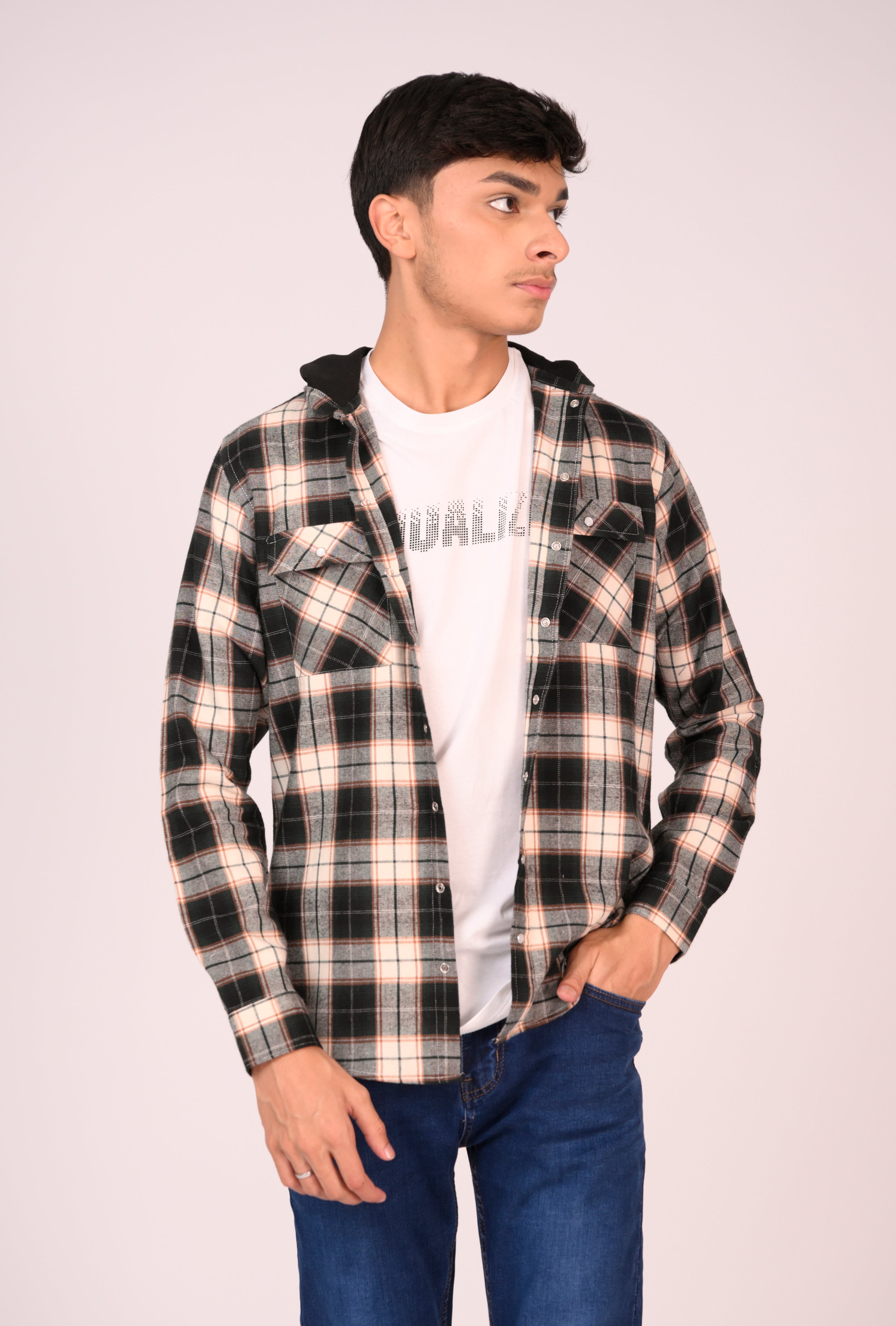 Urban Flannel Hooded Shirt Reality