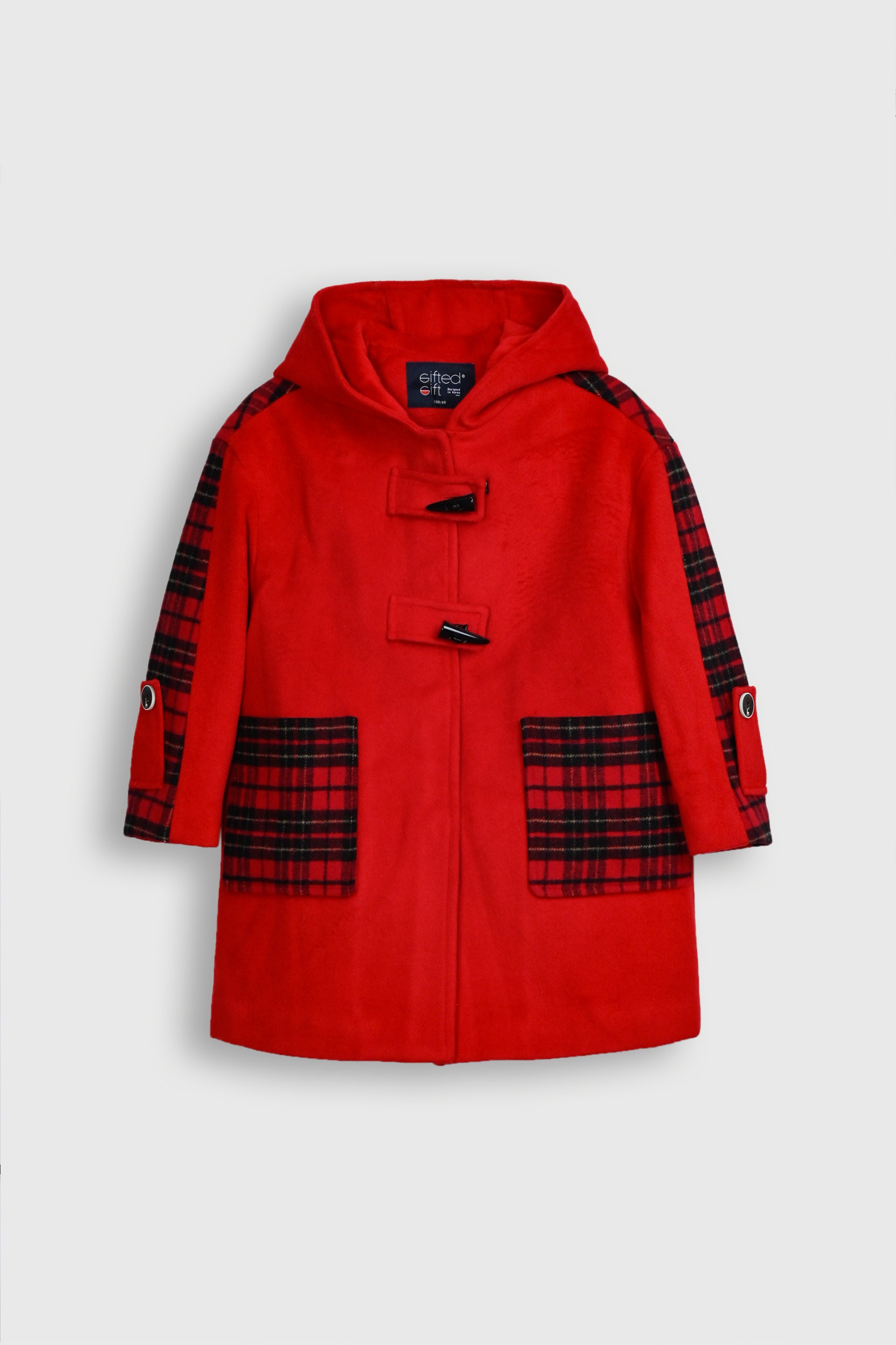 Red Plaid Duffle Coat Reality