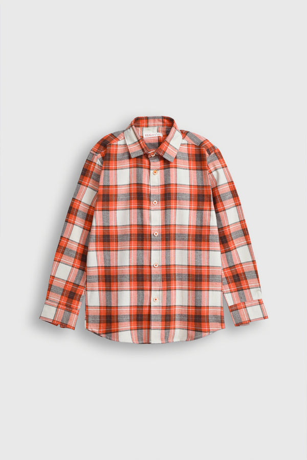 BOYS ORANGE CASUAL SHIRT Reality