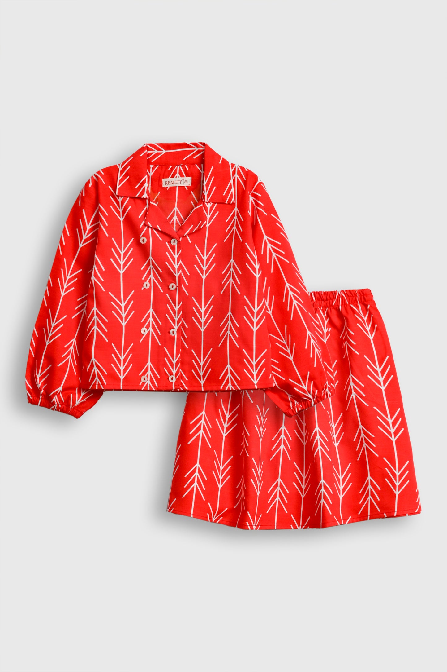 PATTERN POP RED CO-ORD SET Reality