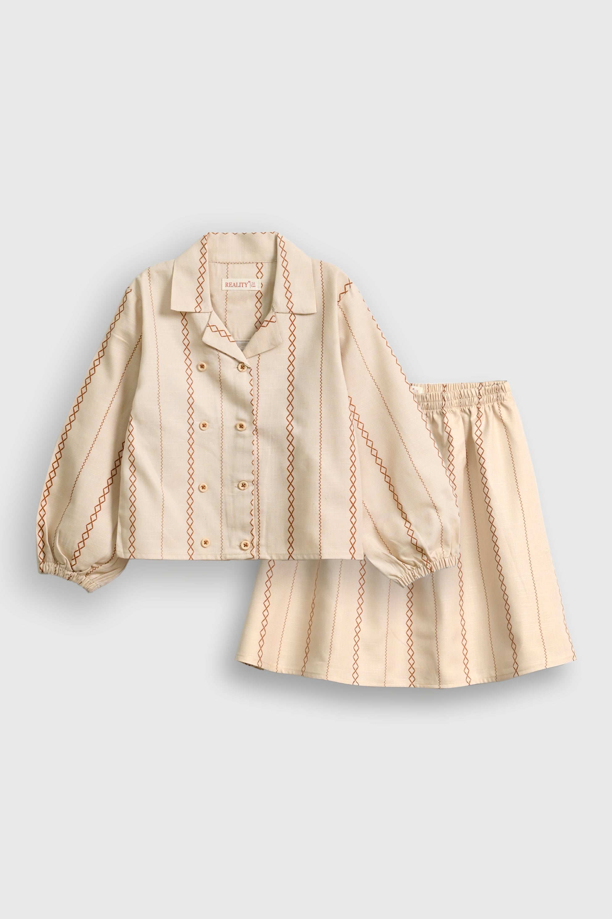 PATTERN POP BEIGE CO-ORD SET Reality