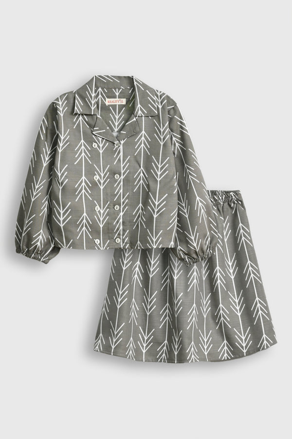 PATTERN POP GRAY CO-ORD SET Reality