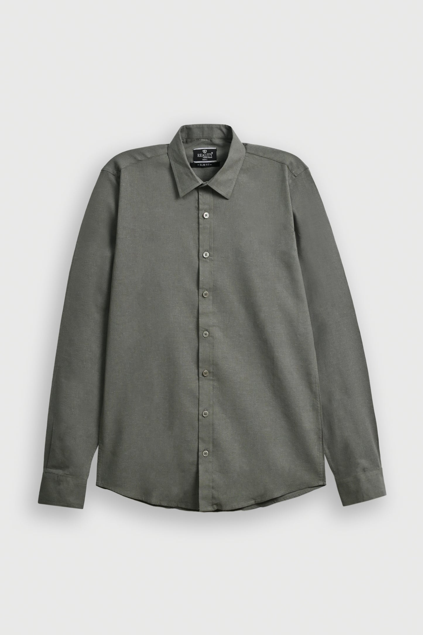 MEN OLIVE CASUAL SHIRT Reality