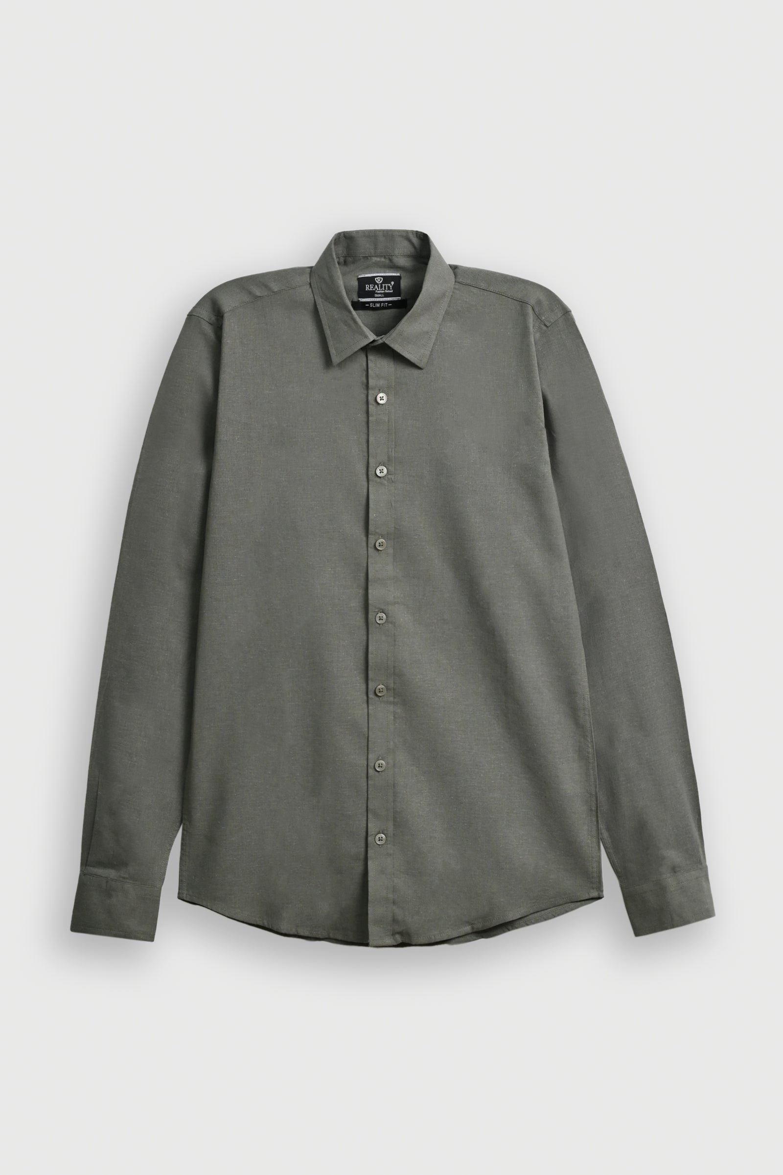 MEN OLIVE CASUAL SHIRT Reality