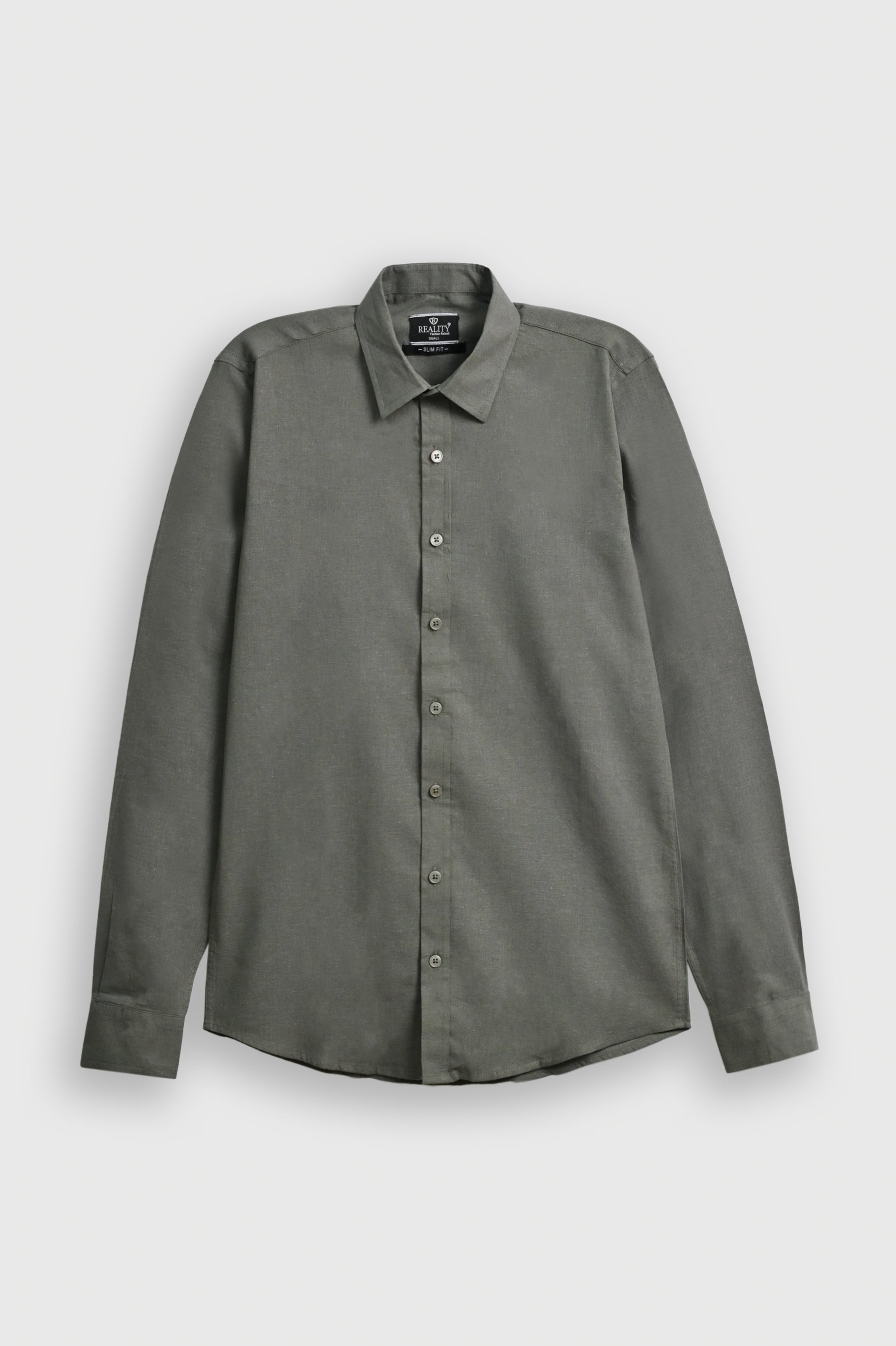 MEN OLIVE CASUAL SHIRT Reality