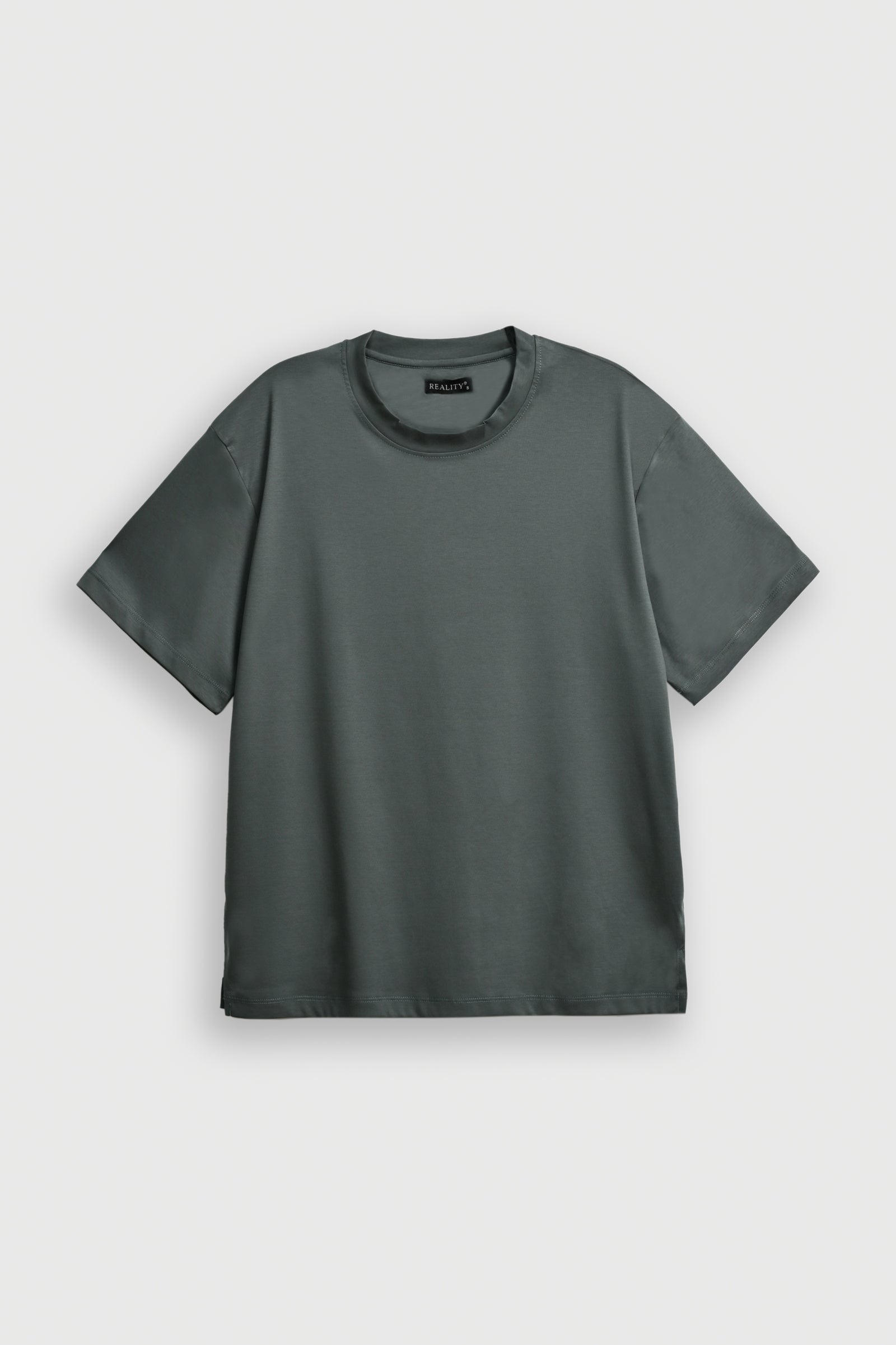 MEN ARMY GREEN DOWN SHOULDER T-SHIRT Reality