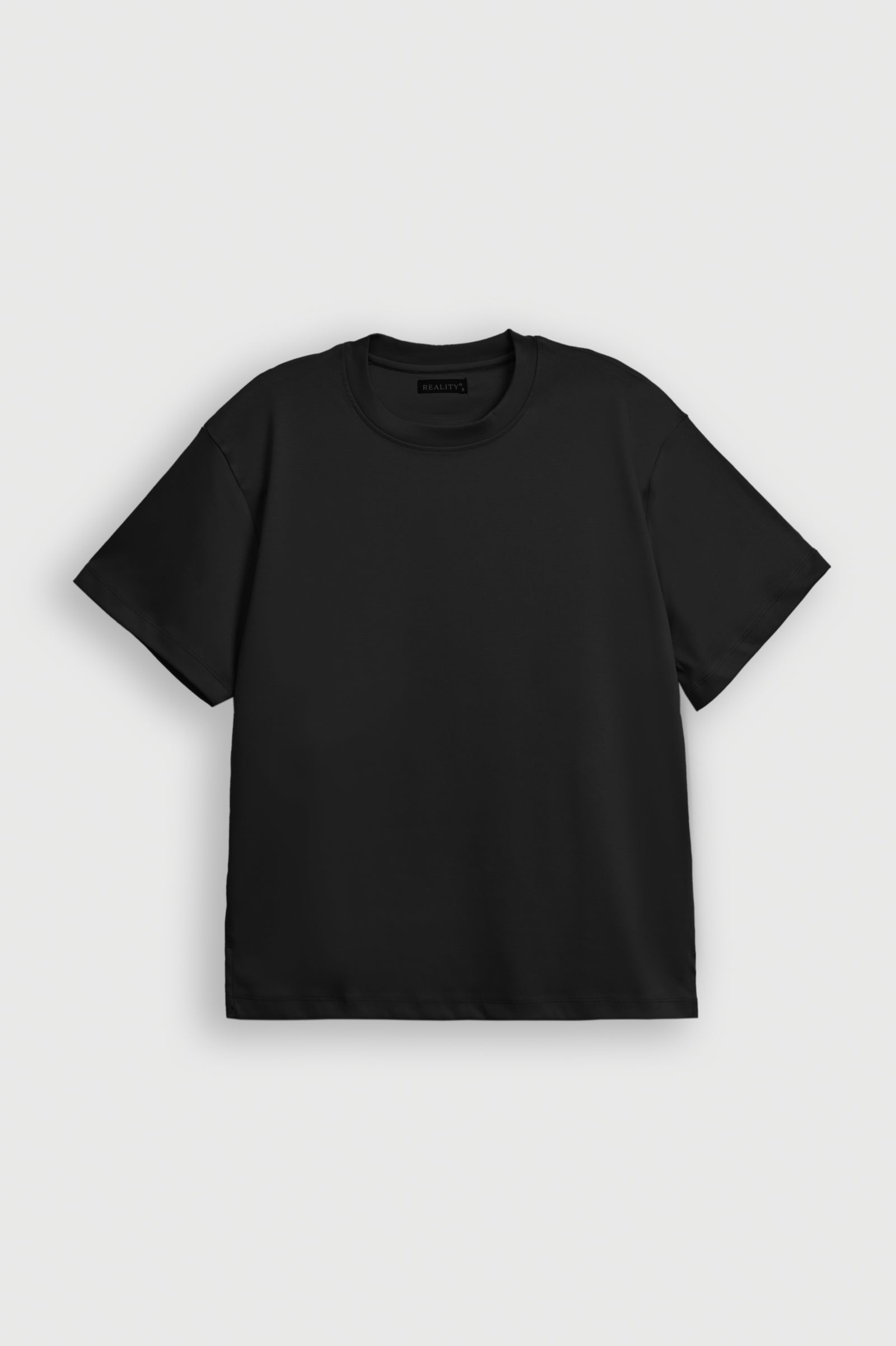 MEN BLACK DOWN SHOULDER T-SHIRT Reality