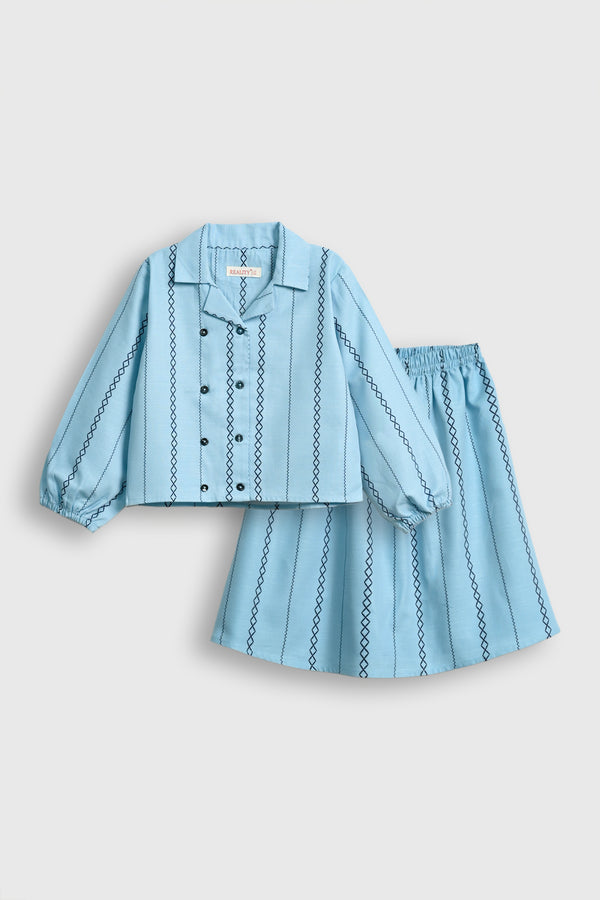 PATTERN POP SKY CO-ORD SET Reality