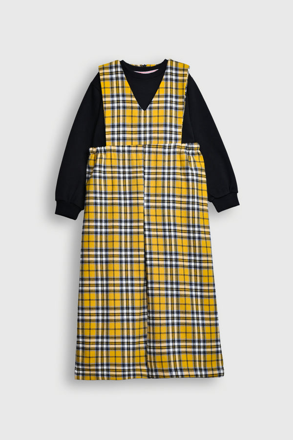 GIRLS PLAID BOW DRESS Reality