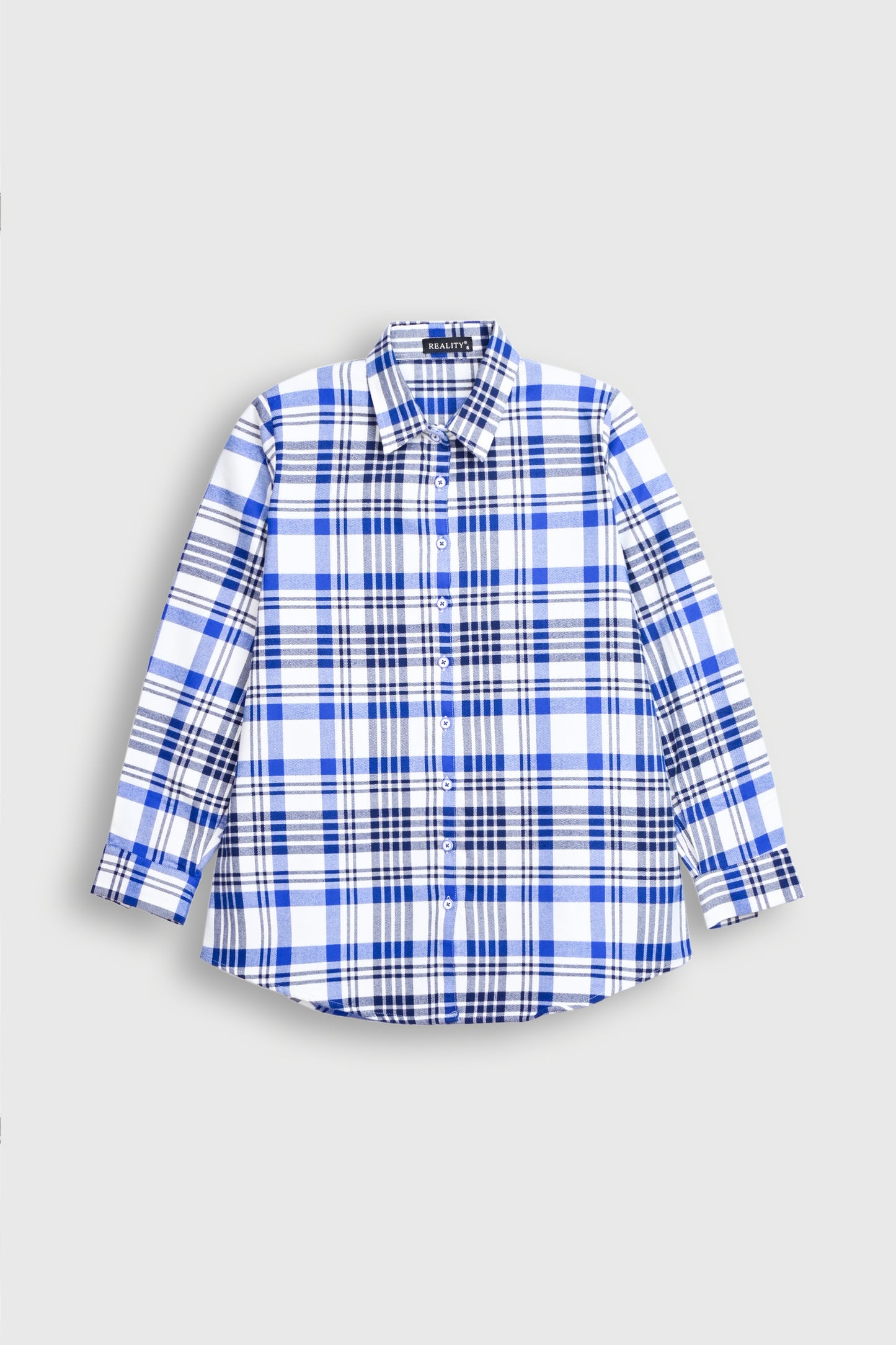 LADIES ROYAL BLUE CASUAL SHIRT REALITY