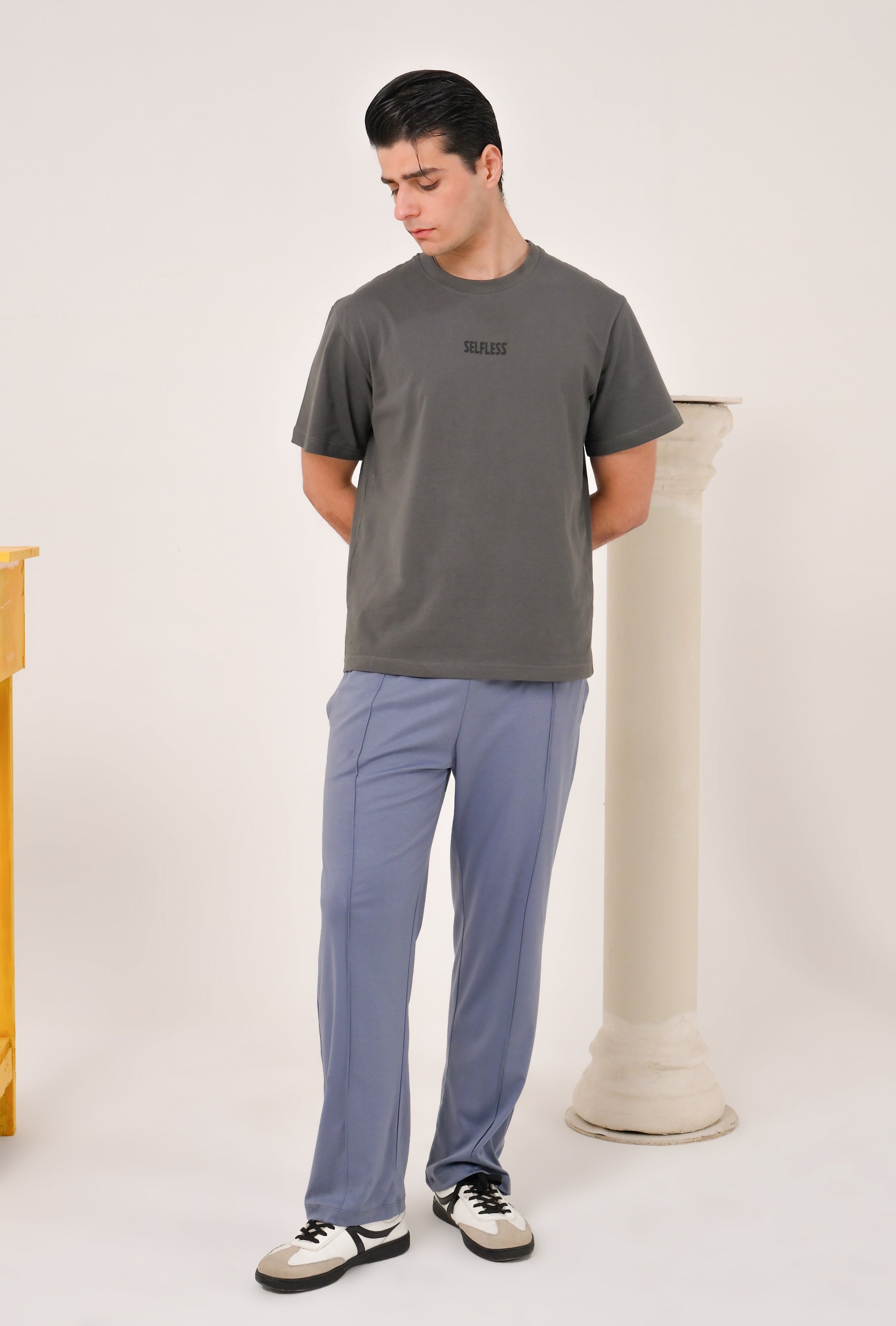 MEN OLIVE DOWN SHOULDER T-SHIRT Reality