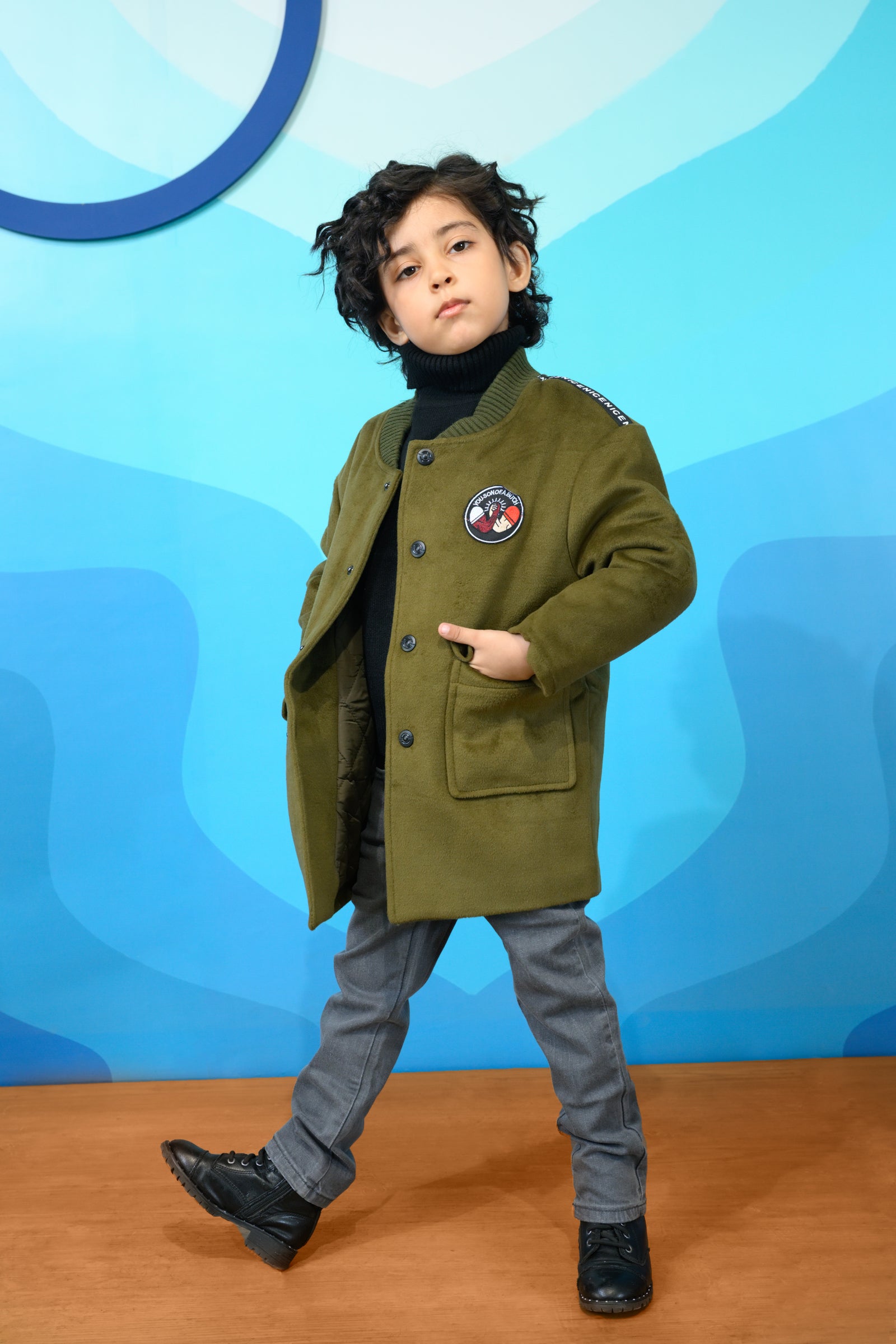 KIDS ARMY GREEN JACKET Reality