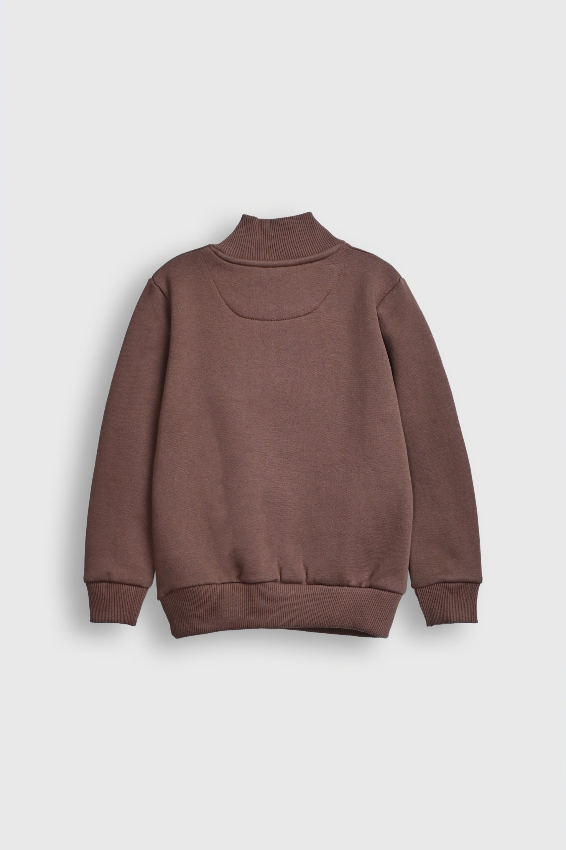 HALF ZIP BROWN SWEATSHIRT Reality