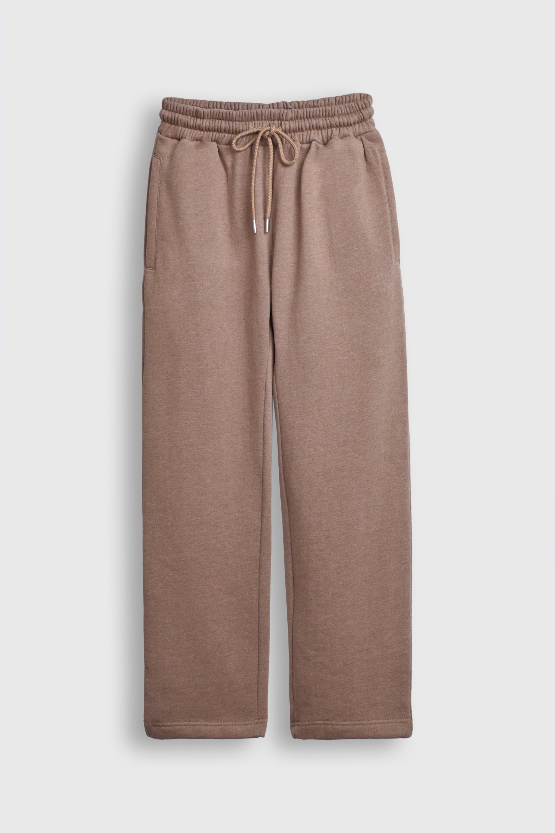 STRAIGHT FIT LIGHT BROWN TROUSER Reality
